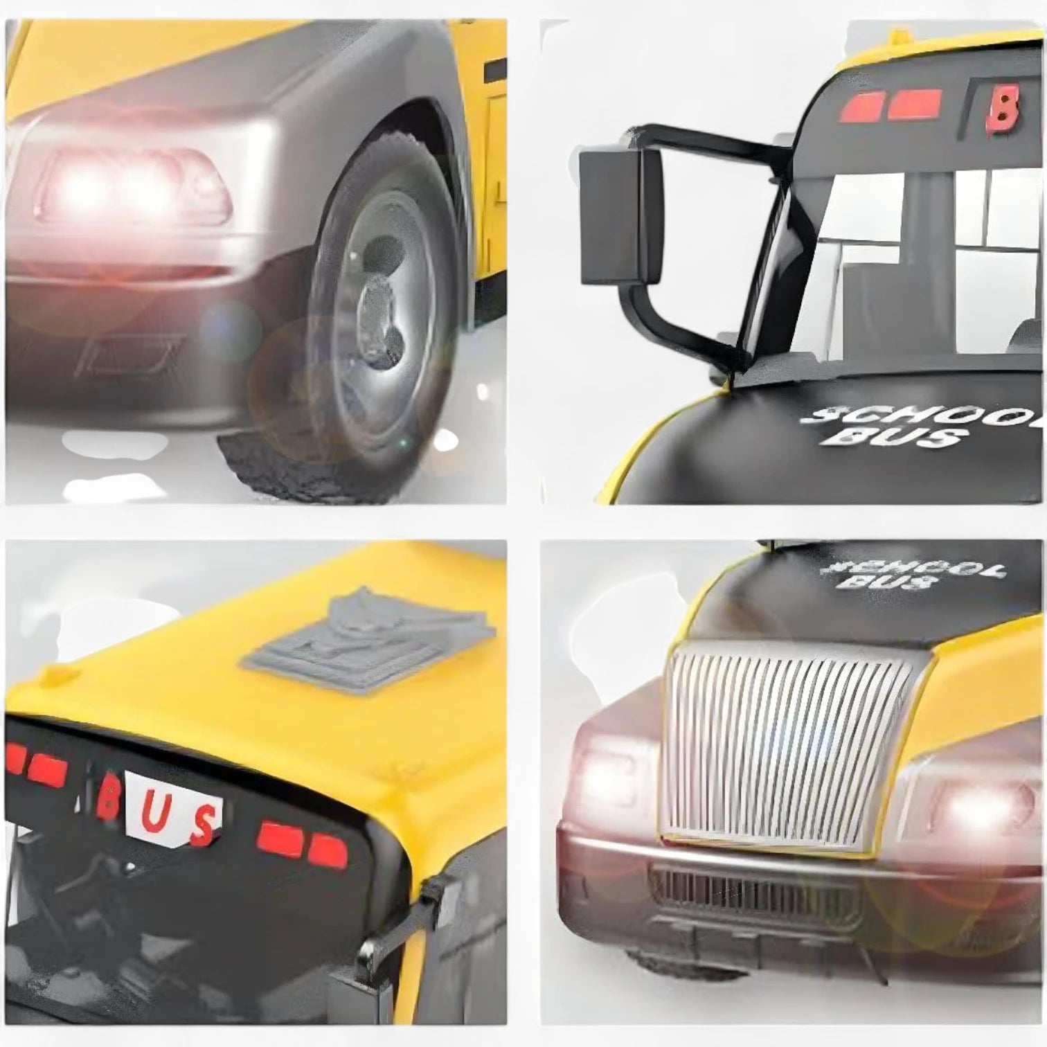 Remote Control School Bus – RC Yellow Bus Toy with LED Lights, Rubber Wheels & Full Function Remote | Kids Simulation City Bus