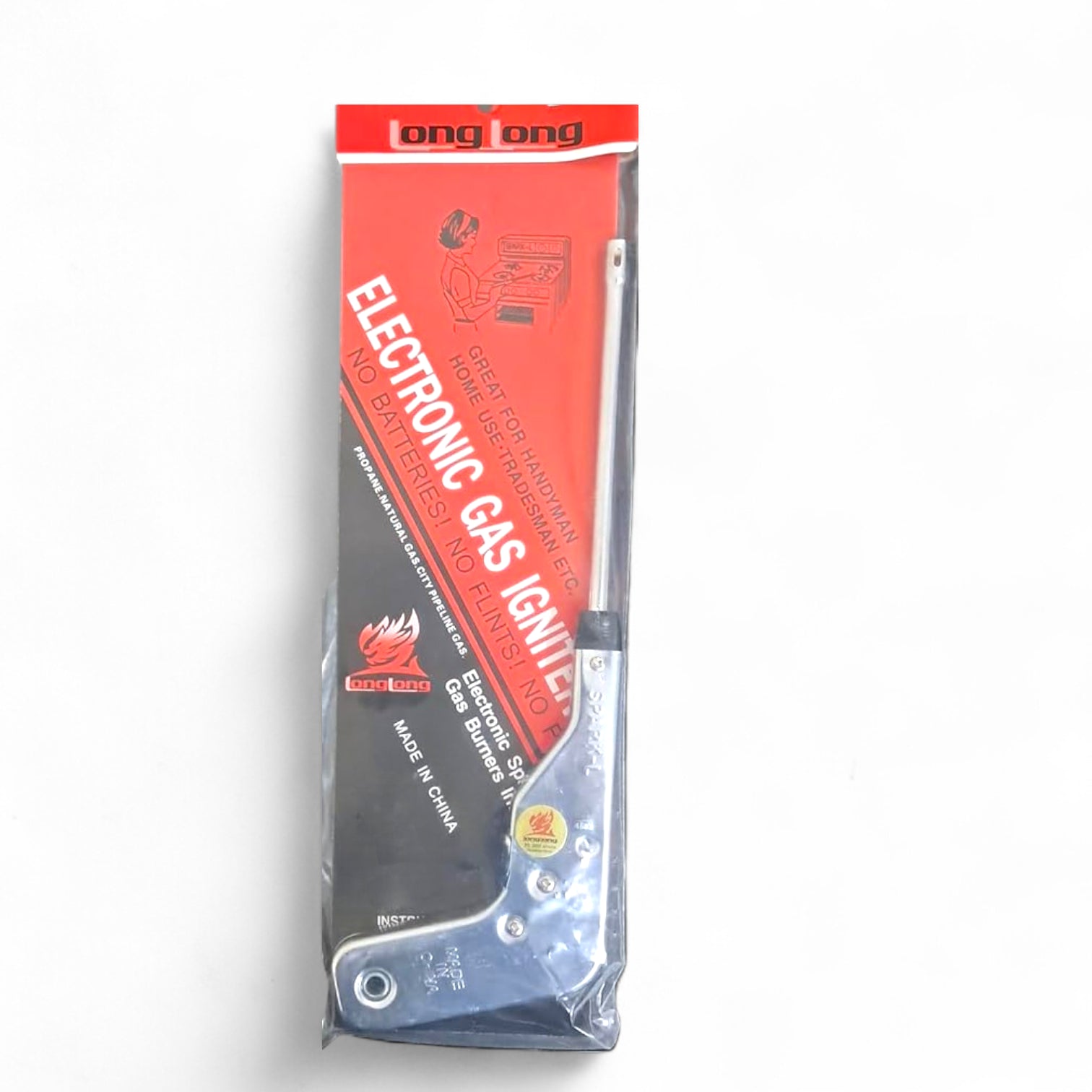 Long Long Electronic Gas Igniter – Heavy Duty Spark Lighter for Gas Stoves & Burners – No Batteries, No Flints, Durable Kitchen Tool