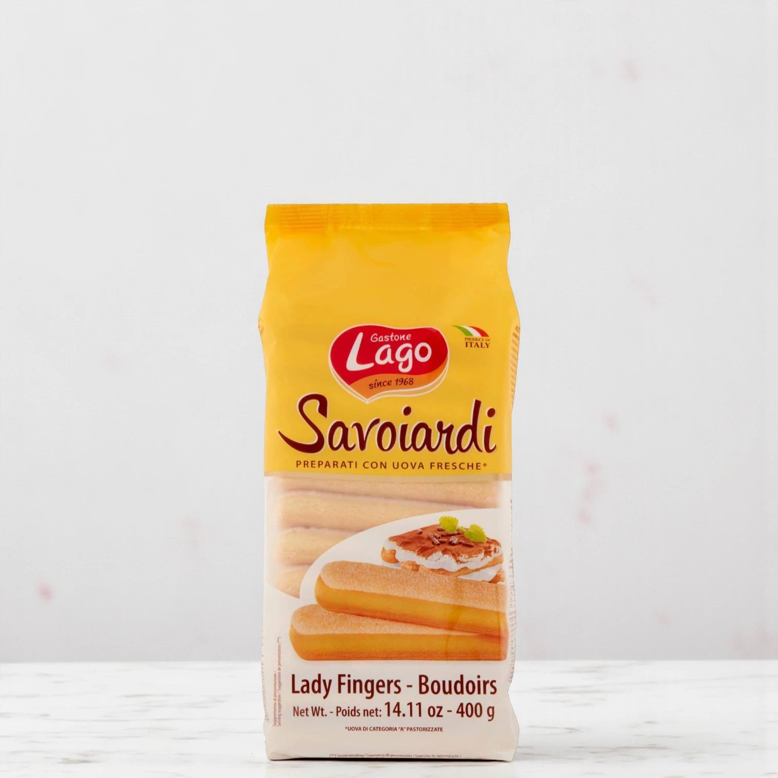 LAGO Savoiardi Lady Fingers – 400g | Authentic Italian Biscuits for Tiramisu & Desserts 🇮🇹 | Made with Fresh Eggs & Simple Ingredients - Damoo