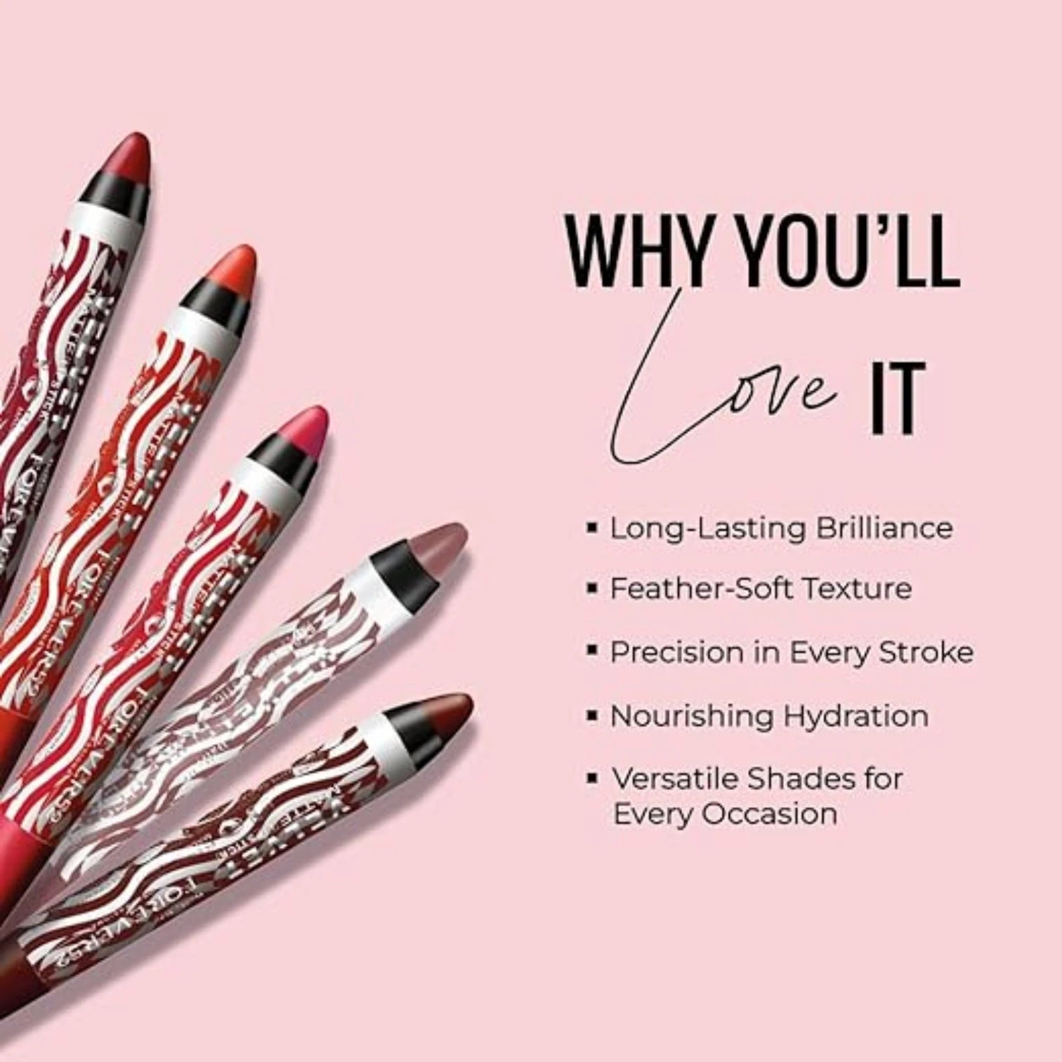 Forever52 Velvet Matte Lipstick – Bombacious (FT013) | Long-Wear, Hydrating, Highly Pigmented Lip Crayon with Light-Reflecting Pigments | Comfortable, Non-Drying Matte Finish - Damoo