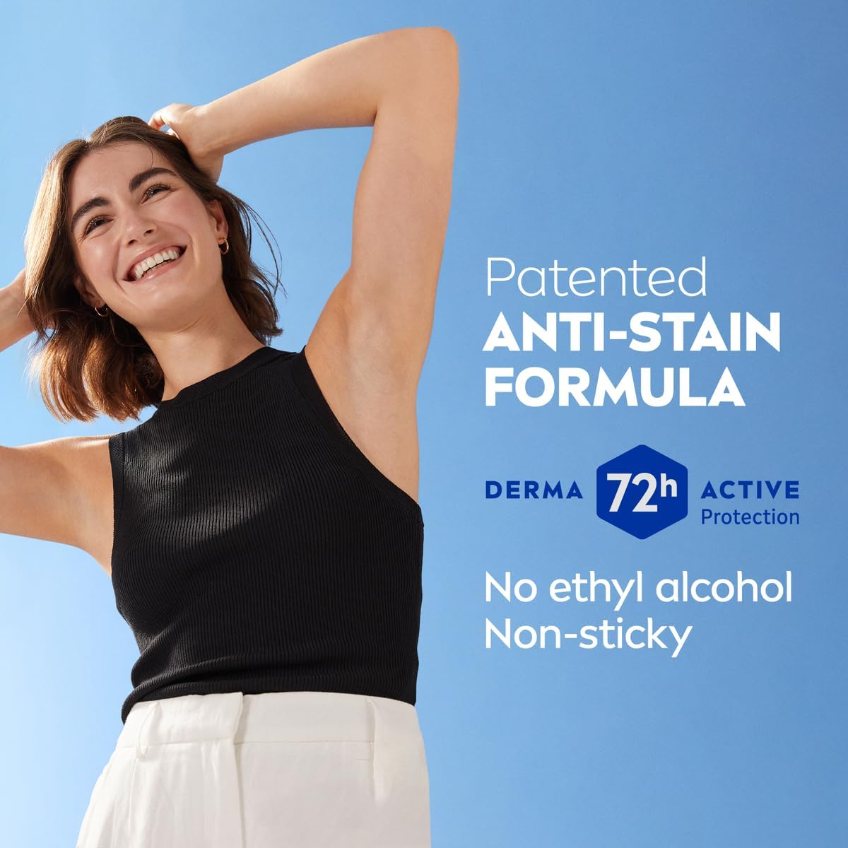 NIVEA Black & White Invisible Clear Antiperspirant Roll-On 50ml – 72h Protection | Odour, Sweat, Stain and Residue Control