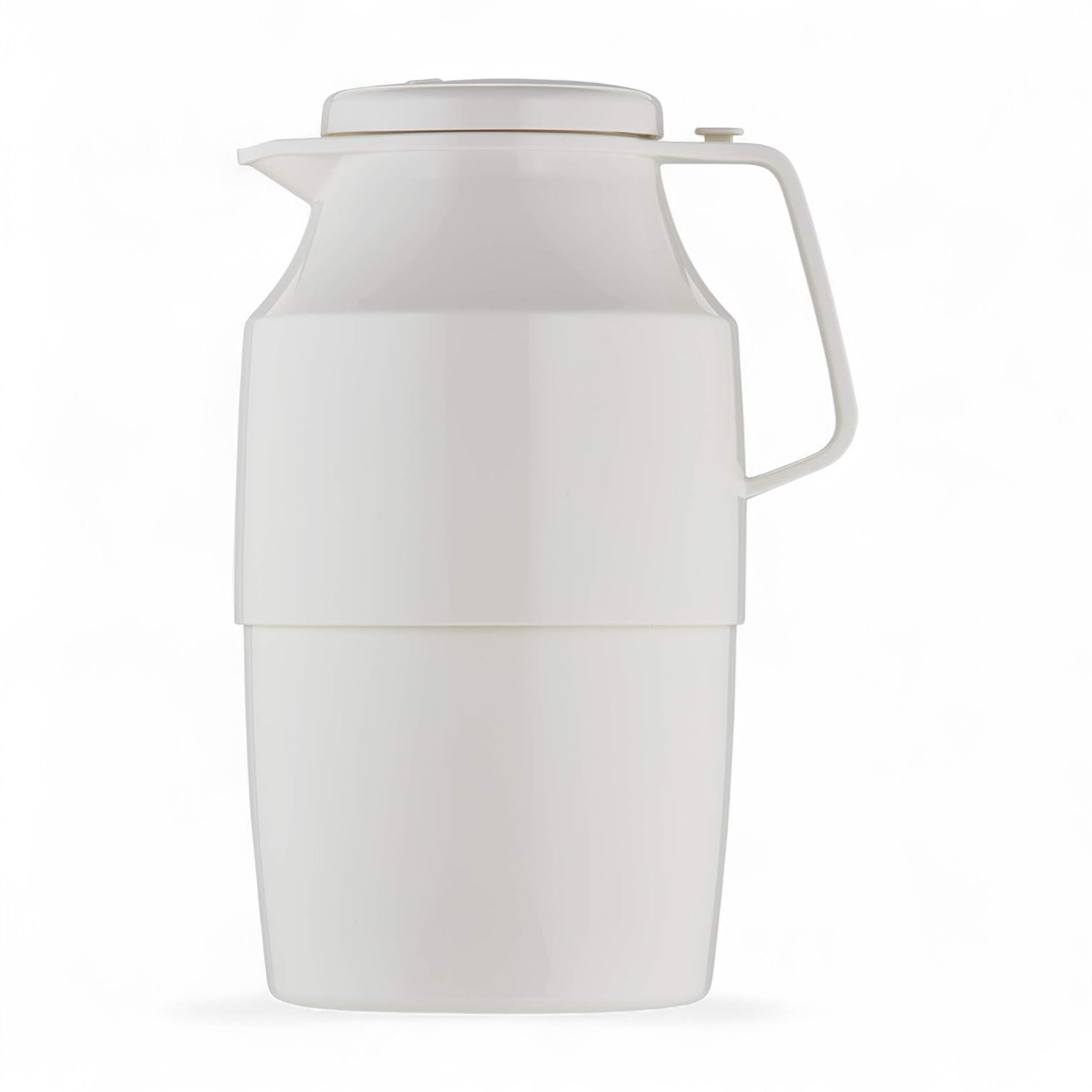 Helios Insulated Vacuum Jug 2.0L – White | Premium Plastic Thermos Flask with Q100 Glass Insert | German-Made Double-Wall Design for Excellent Heat Retention - Damoo