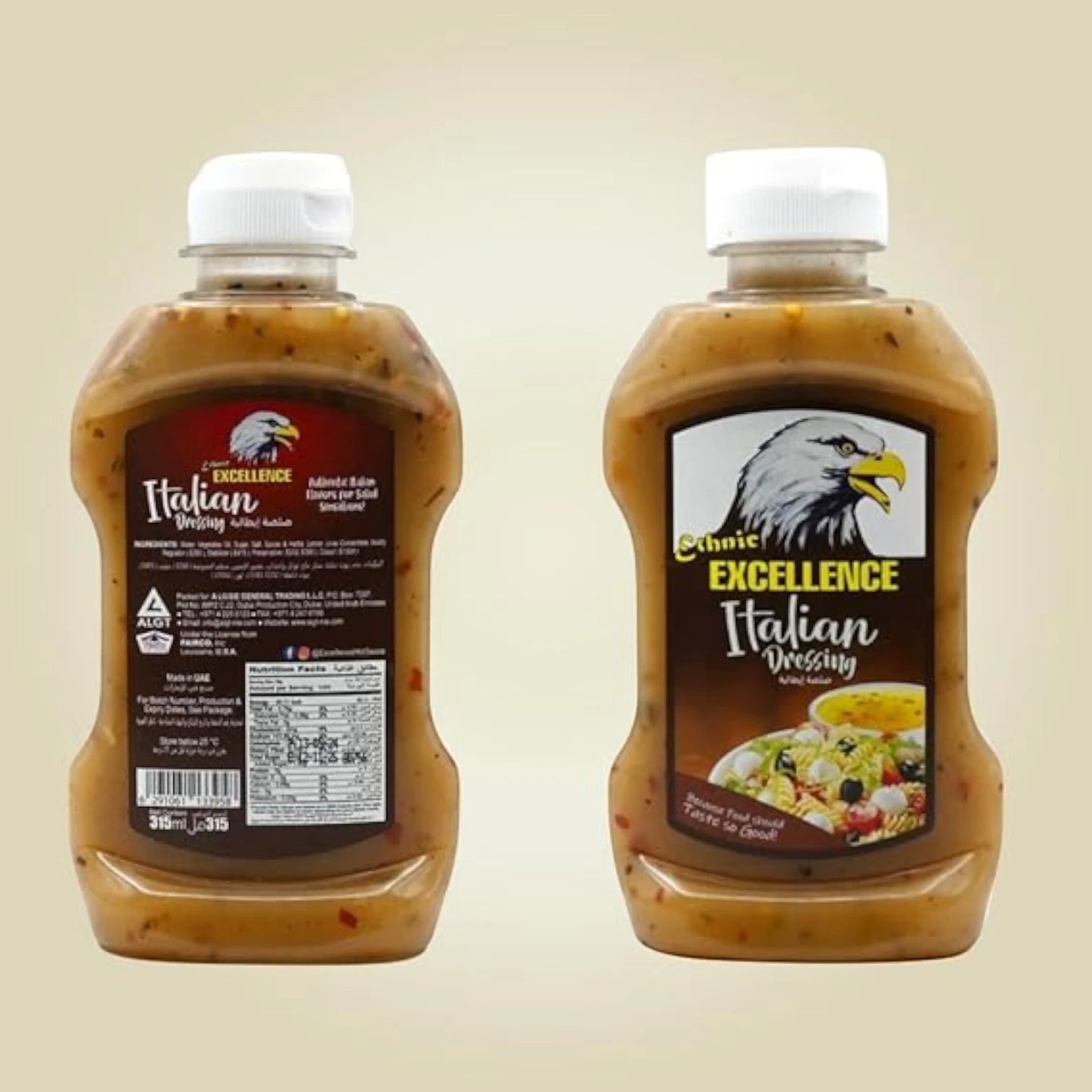 Excellence Italian Salad Dressing – Herb & Spice Vinaigrette for Salads, Marinades & Dips – Gluten-Free, Made in UAE – 315ML - Damoo