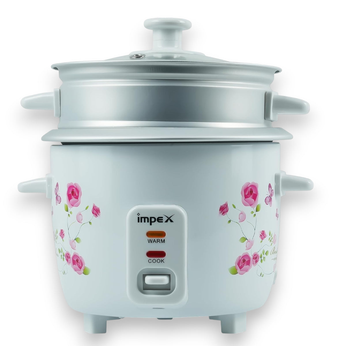 Impex RC 2805 Electric Rice Cooker 0.6L | 350W Compact Automatic Rice Cooker with Aluminum Inner Pot & Steamer Function | Easy Cooking & Keep Warm Feature
