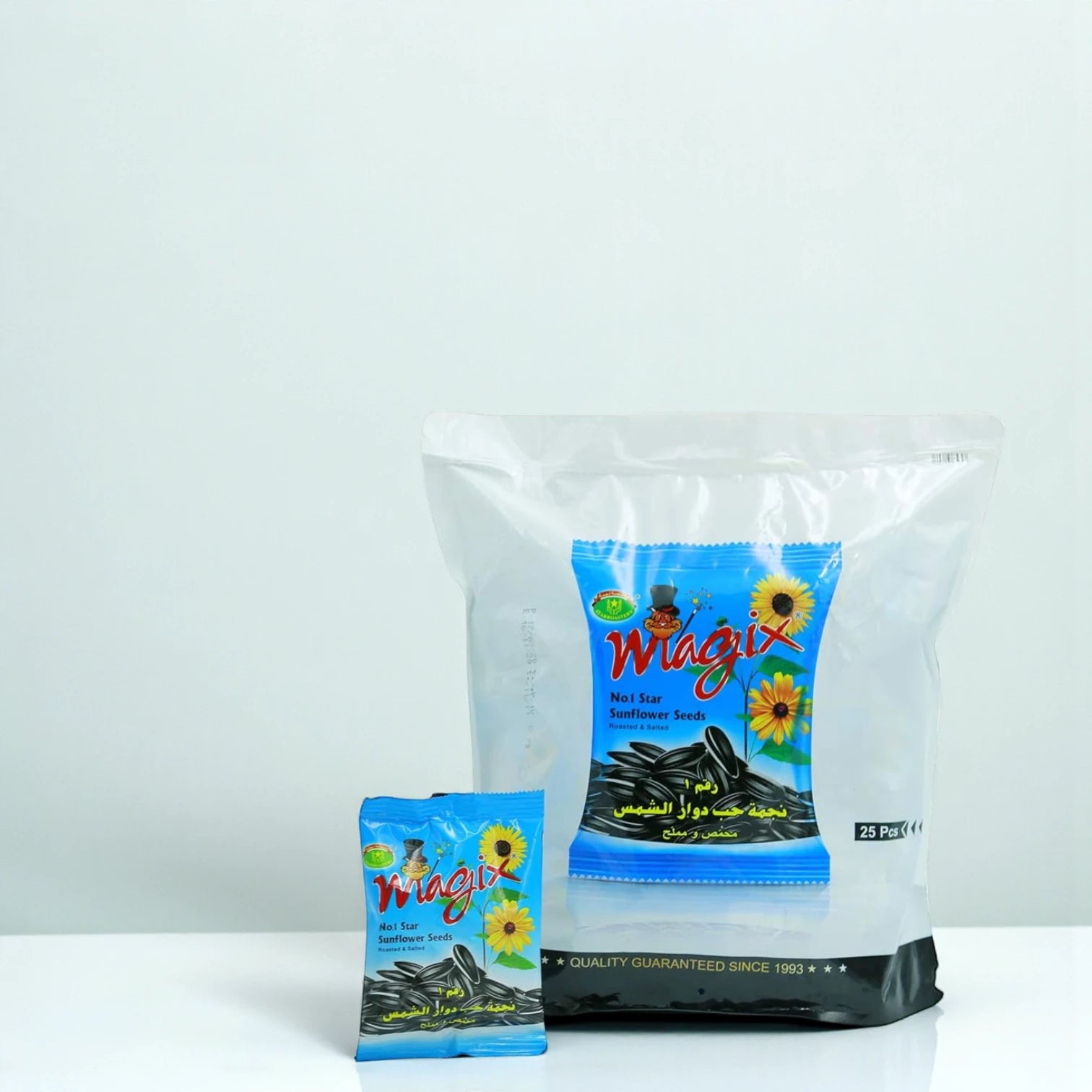 Magix Premium Roasted Sunflower Seeds – 25g x 25 Pouches | No.1 Star Snack | Fresh, Crunchy & Lightly Salted | 625g Total | Packed for On-the-Go - Damoo