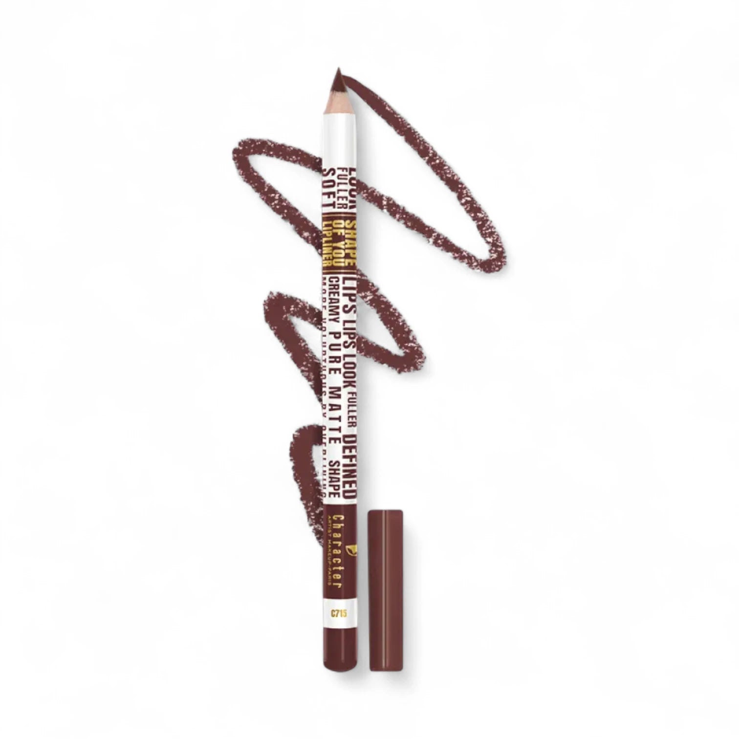 Character Shape of You Lipliner C715 | Creamy Matte Lip Pencil, Ultra-Defining, Long-Lasting, Smudge-Proof & Easy Glide Formula for Perfectly Outlined & Fuller Lips – Professional Lip Liner Pencil - Damoo