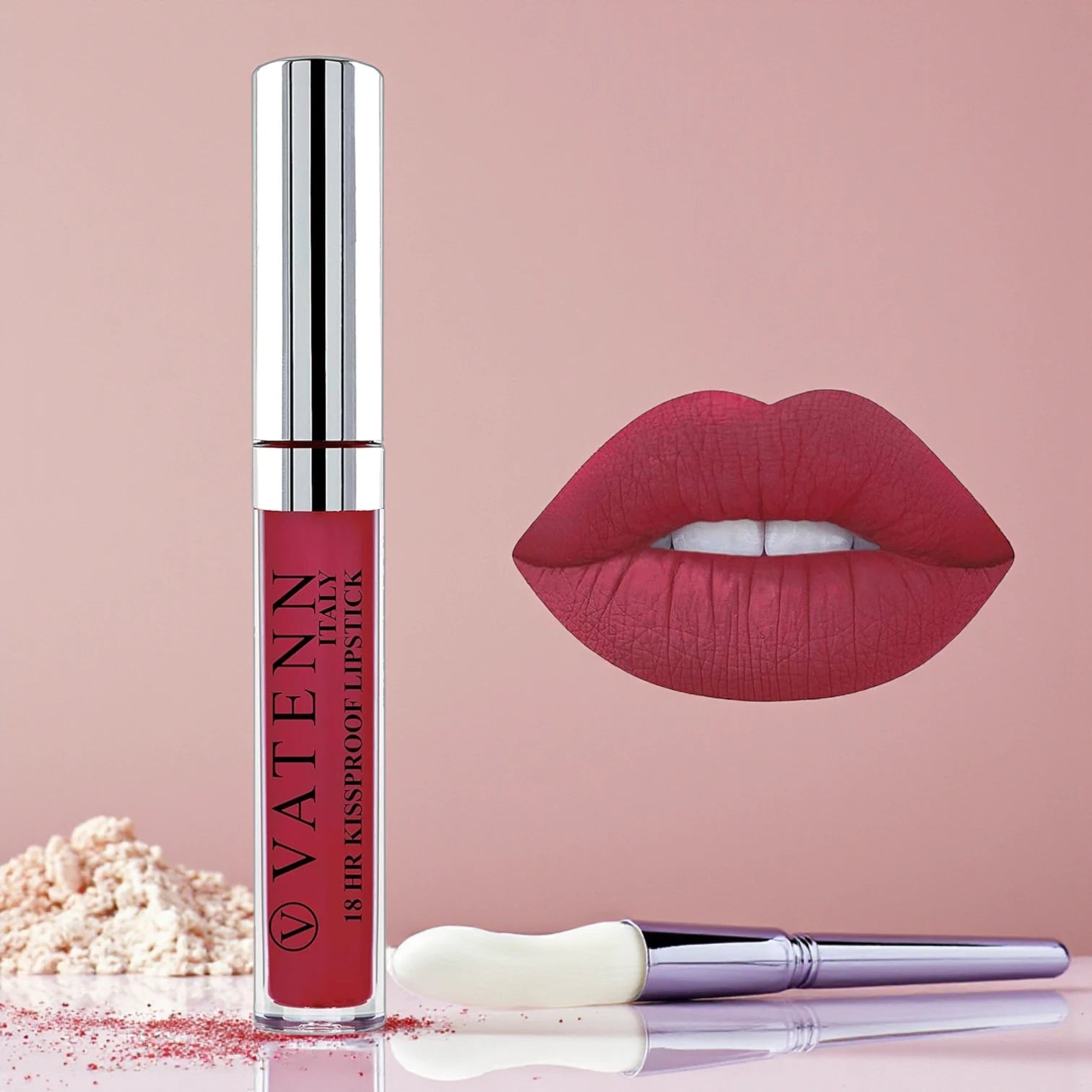 Vatenn Italy 18Hr Kissproof Liquid Lipstick – Shade 27 Amsterdam | Smudge-Proof, Long-Lasting Matte Finish - Damoo