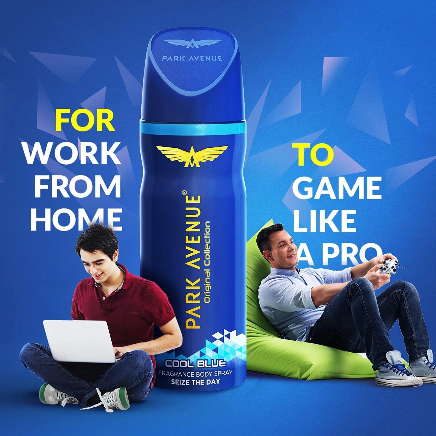 Park Avenue Cool Blue Men’s Deodorant Body Spray – Fresh & Energizing Long-Lasting Fragrance, Everyday Confidence & Odor Protection, Stylish Blue Packaging, 100g - Damoo