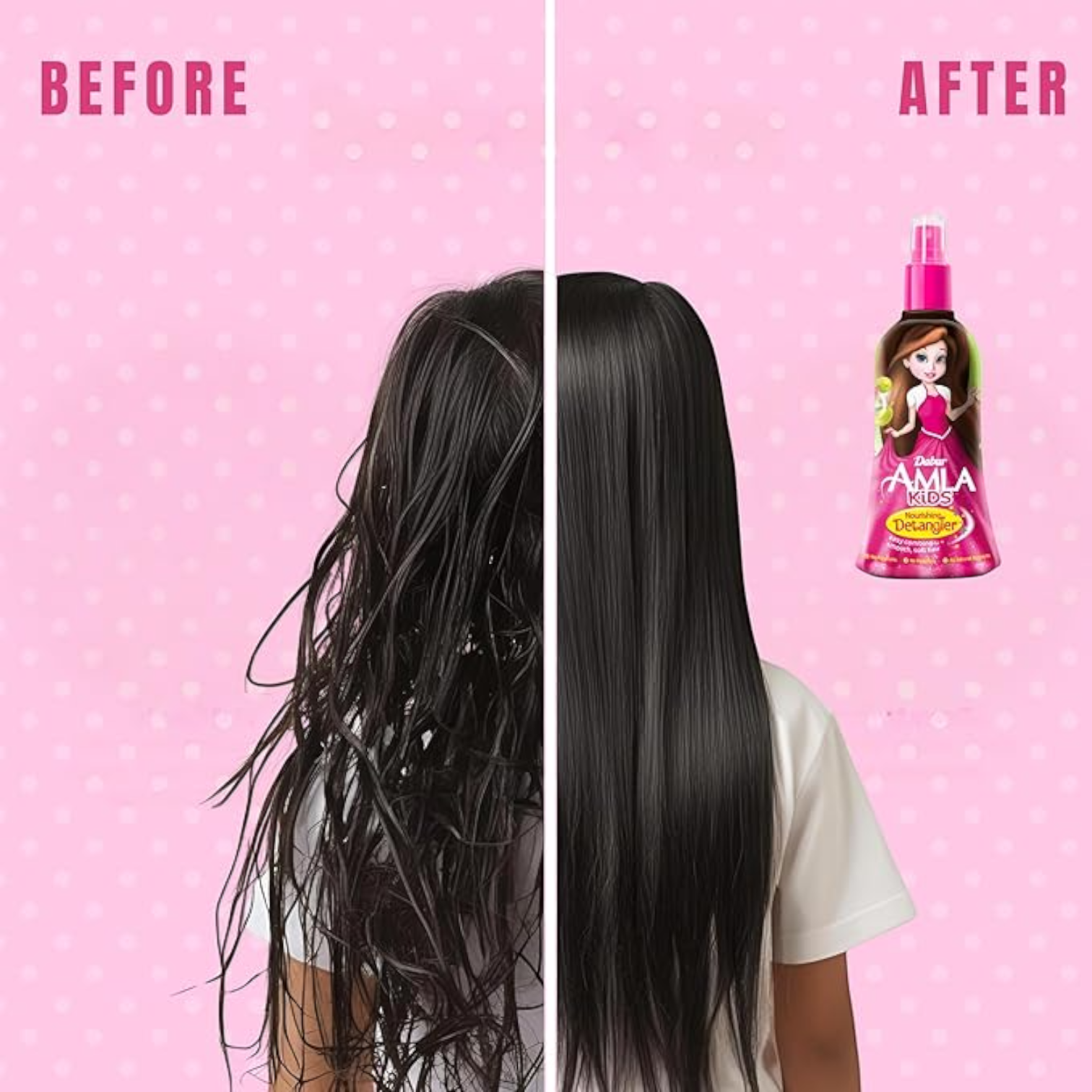 Dabur Amla Kids Nourishing Hair Detangler Spray 200ml – Easy Combing, Smooth & Soft Hair, Paraben & Paraffin Free - Damoo
