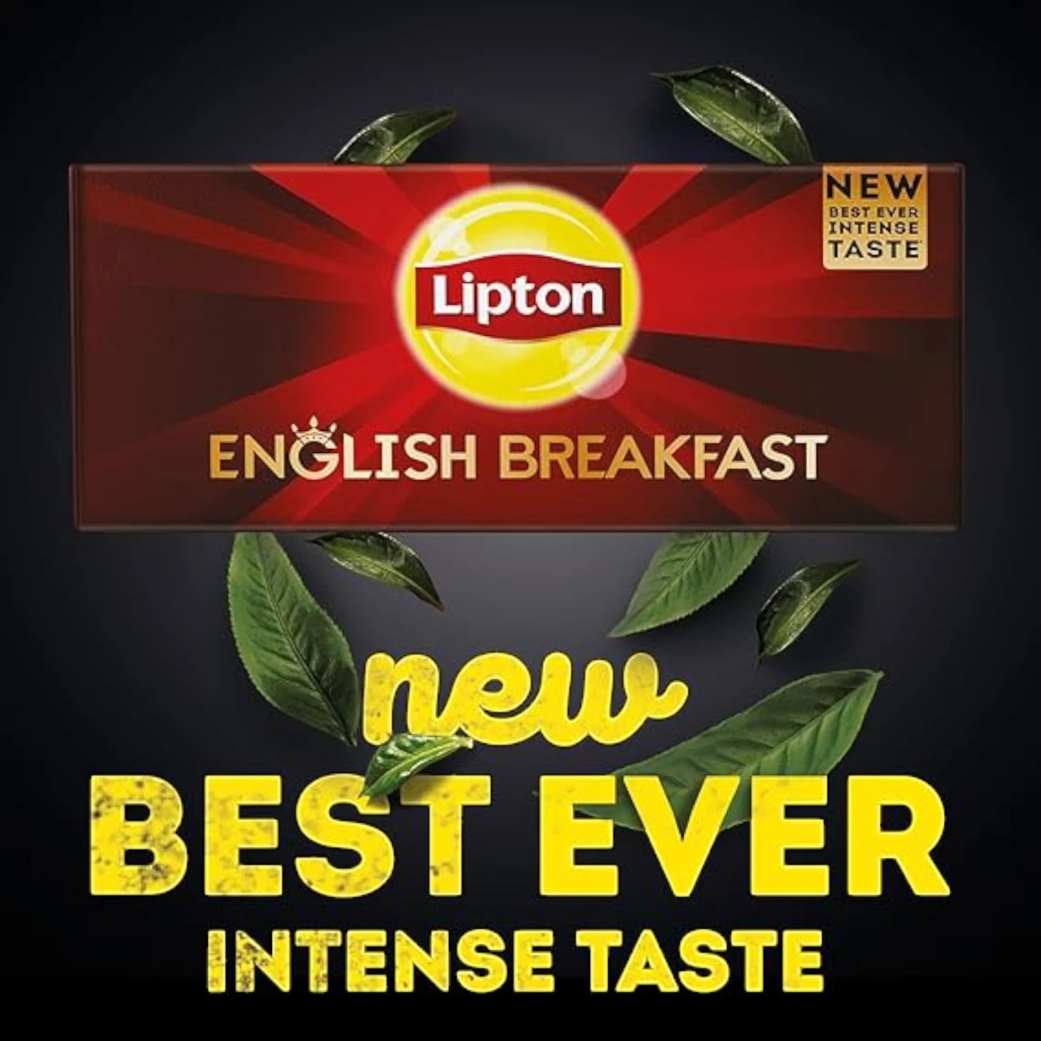 Lipton English Breakfast Black Tea – 25 Enveloped Teabags | Bold & Intense Flavor | Premium Black Tea with Deep Amber Color | Rainforest Alliance Certified - Damoo