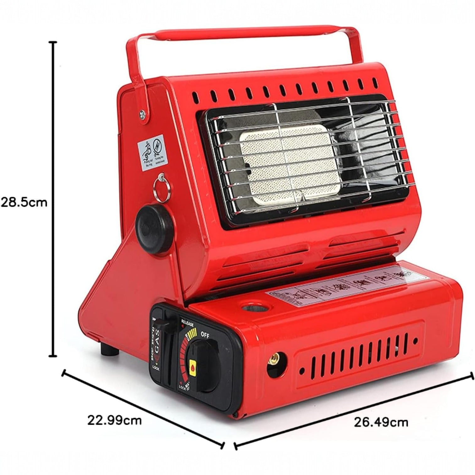 YANCHUAN YC-808B 1.3kW Portable Gas Heater– Compact Outdoor Camping Butane Heater with Swivel Body, Safety Shut-Off Valve & External Connector | Ideal for Camping, Fishing, Caravanning & Outdoor Adventures - Damoo