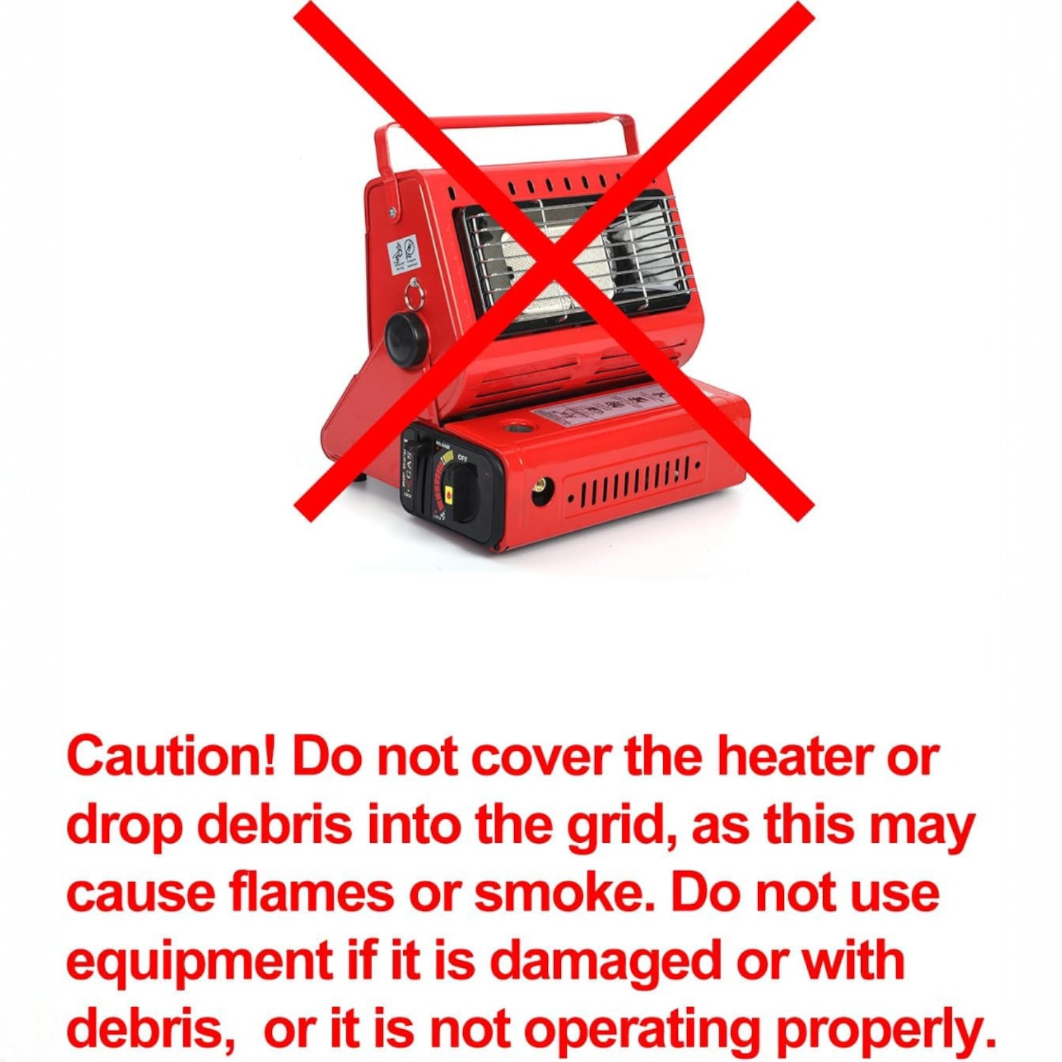 YANCHUAN YC-808B 1.3kW Portable Gas Heater– Compact Outdoor Camping Butane Heater with Swivel Body, Safety Shut-Off Valve & External Connector | Ideal for Camping, Fishing, Caravanning & Outdoor Adventures - Damoo