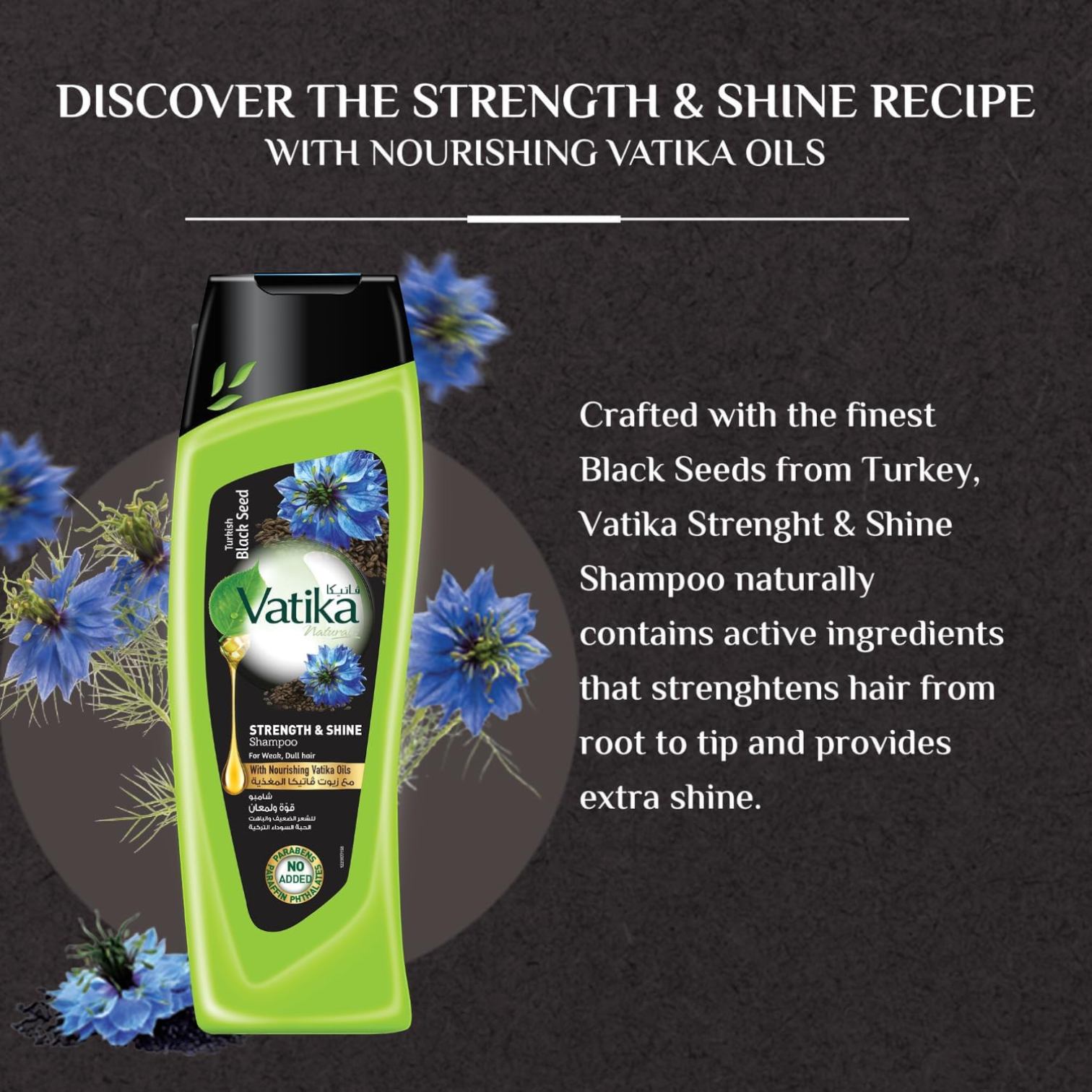 Vatika Naturals Turkish Black Seed Strength & Shine Conditioner – Anti-Frizz Nourishing Hair Therapy for Weak, Dull & Dry Hair – 400ml - Damoo