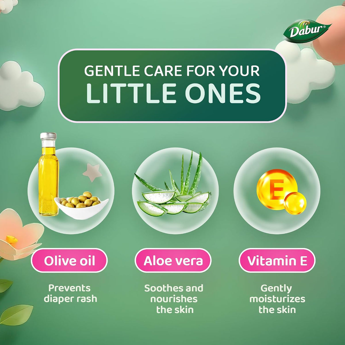 Dabur Herbalene Baby olives jelly 225ml – Deep Moisturizing Olive Jelly | Dermatologically Tested