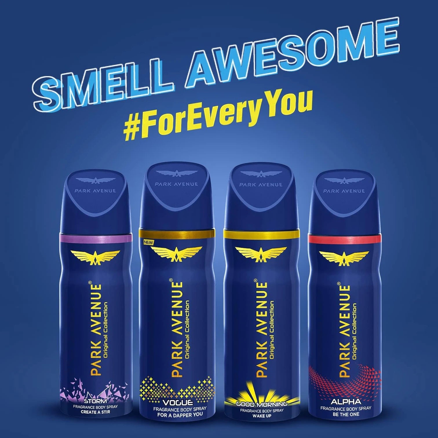 Park Avenue Cool Blue Men’s Deodorant Body Spray – Fresh & Energizing Long-Lasting Fragrance, Everyday Confidence & Odor Protection, Stylish Blue Packaging, 100g - Damoo