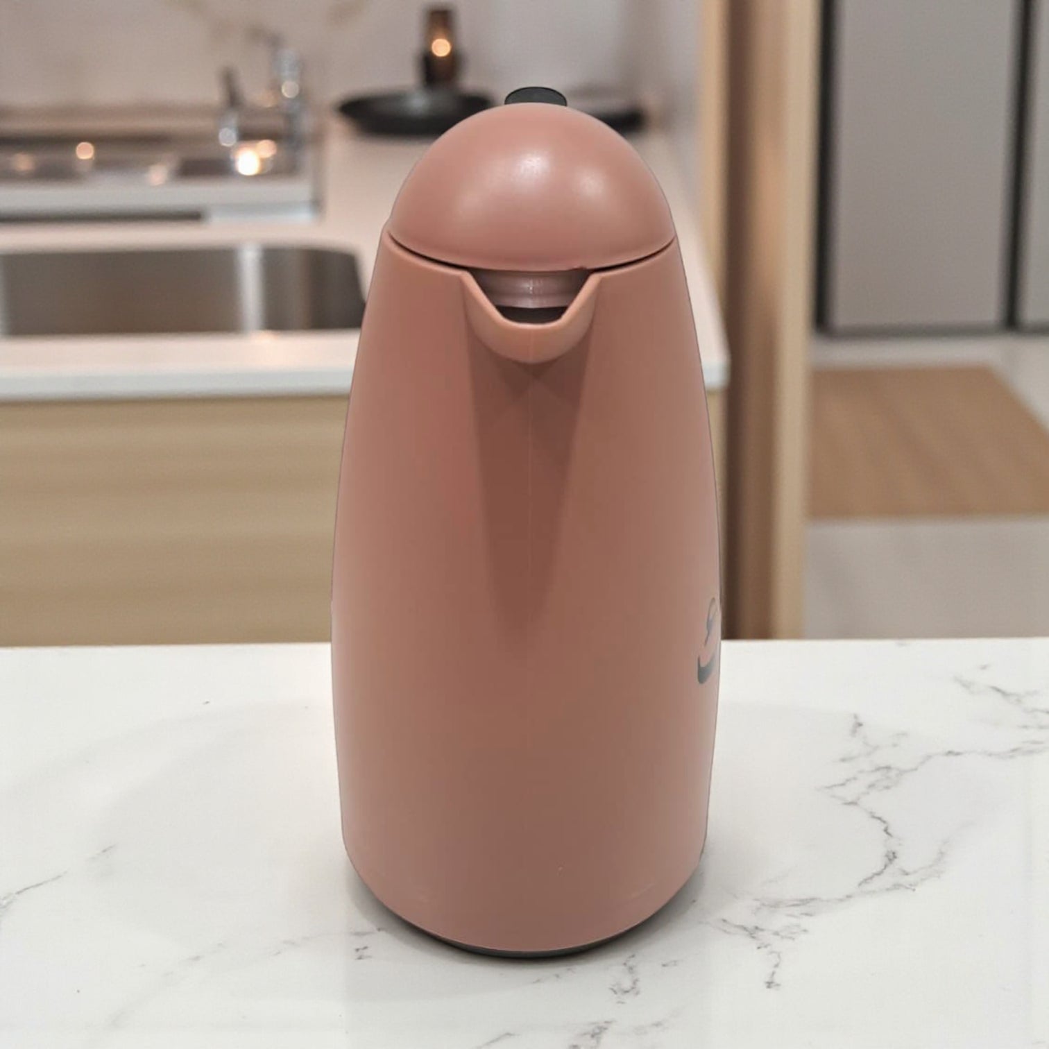 Crystal House Arabic Thermos Flask – Modern Brown & White Collection | Double-Wall Insulated Flask for Hot Drinks - Damoo