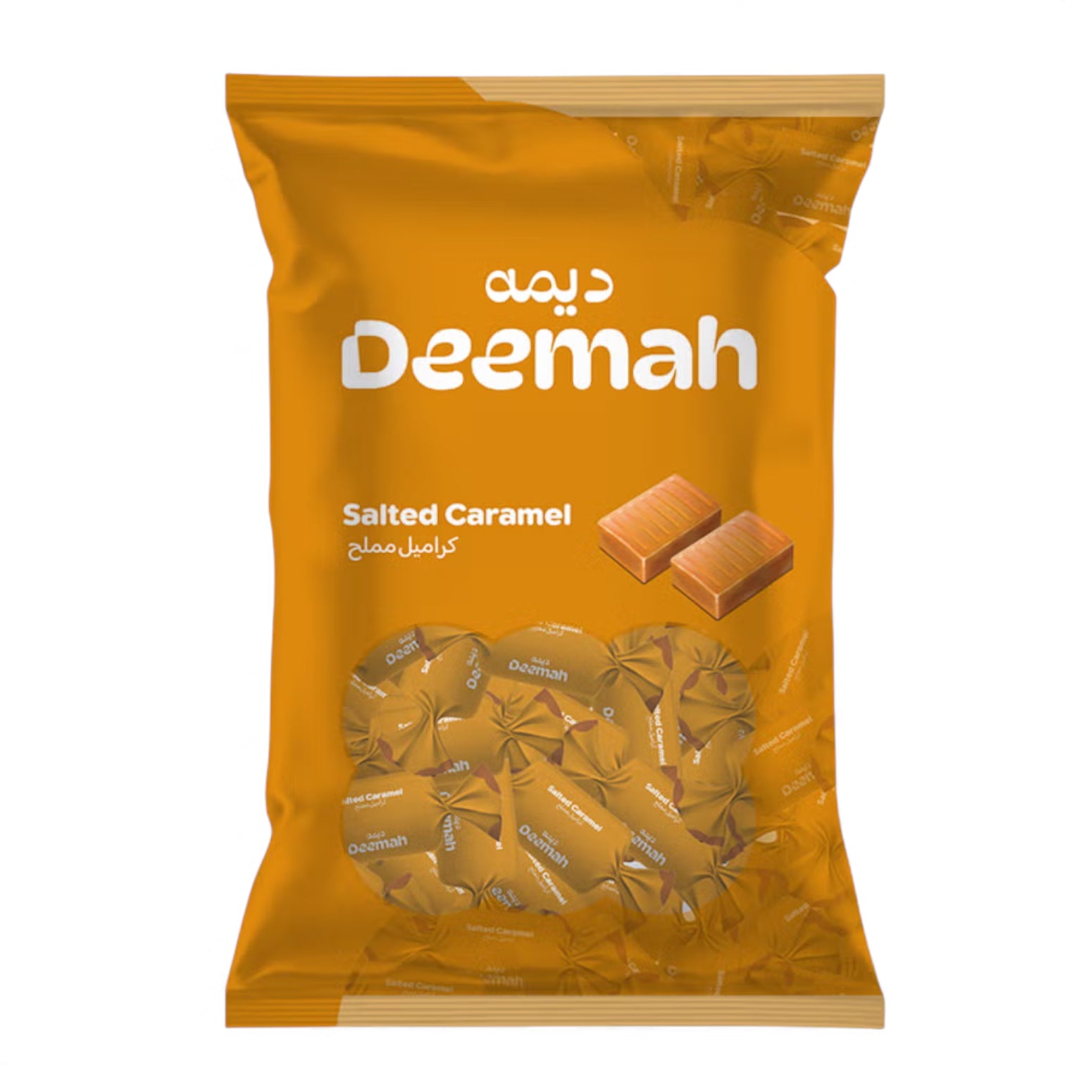 Deemah Salted Caramel Toffee – 700g Family Pouch | Soft & Chewy Salted Caramel Candy – Individually Wrapped Sweets for Kids & Adults