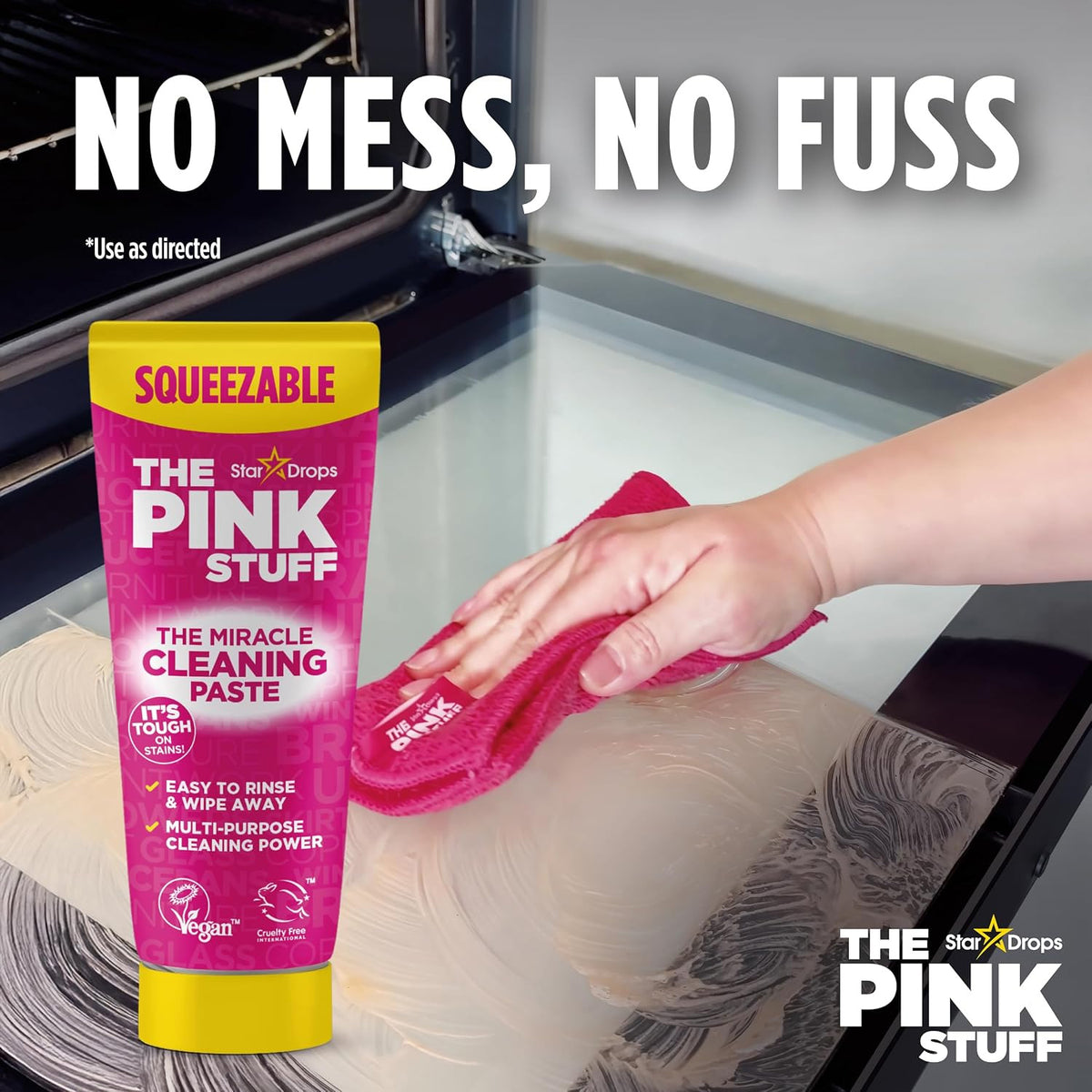 Star Drops THE PINK STUFF Squeezable Cleaning Paste 300 Grams – Multi-Purpose Stain Cleaning Power | Easy to Rinse and Wipe Away
