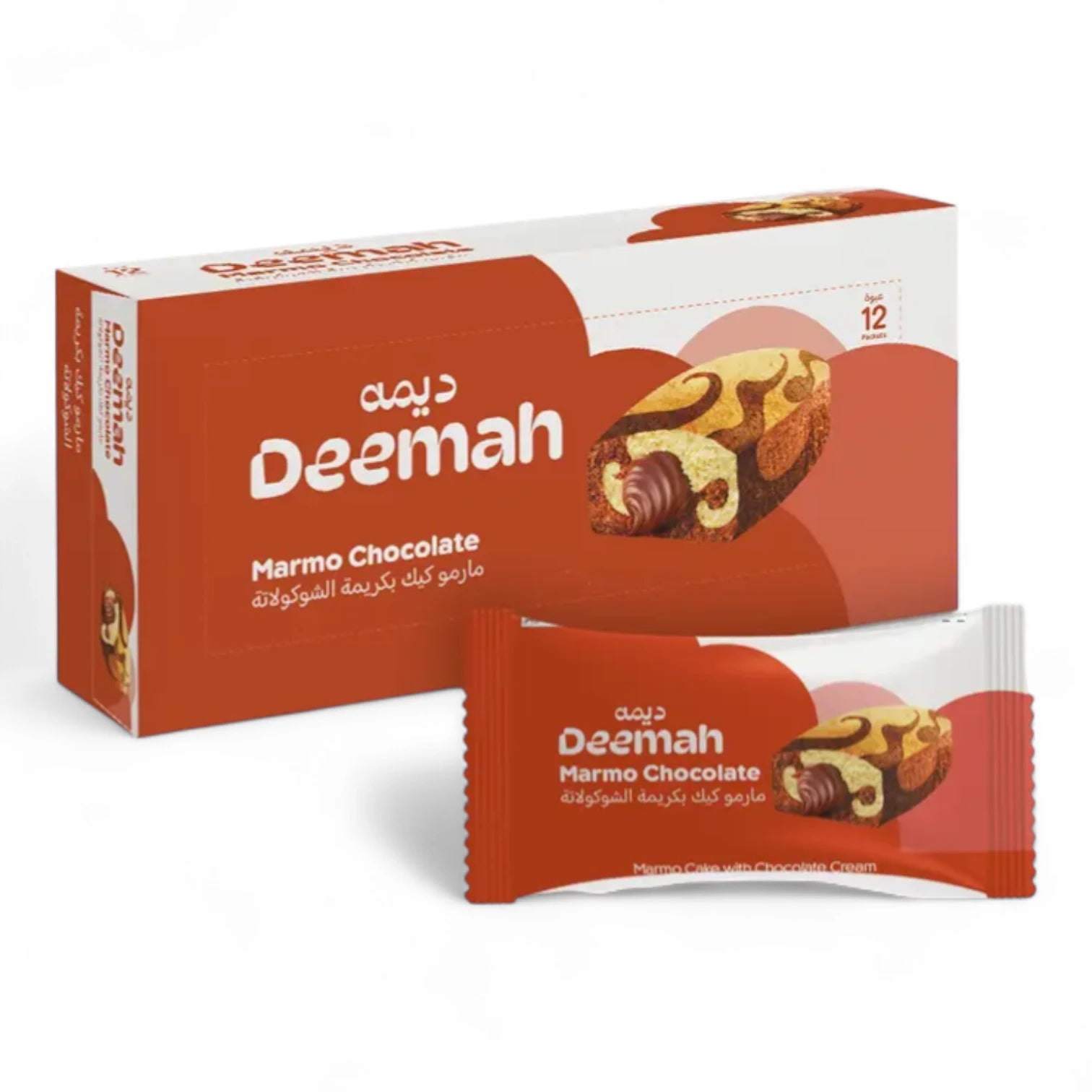 Deemah Marmo Marble Cake with Chocolate – Soft & Moist Halal Snack for Tea Time or On-the-Go Cravings - Damoo