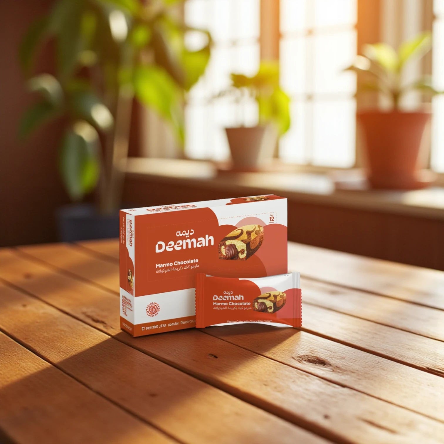 Deemah Marmo Marble Cake with Chocolate – Soft & Moist Halal Snack for Tea Time or On-the-Go Cravings - Damoo