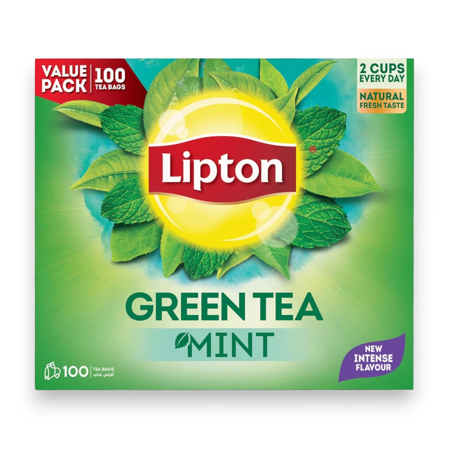 Lipton Green Tea Mint Value Pack – Natural Green Tea with Refreshing Mint Flavor, Antioxidant Rich Herbal Tea Bags, 100 Teabags - Damoo