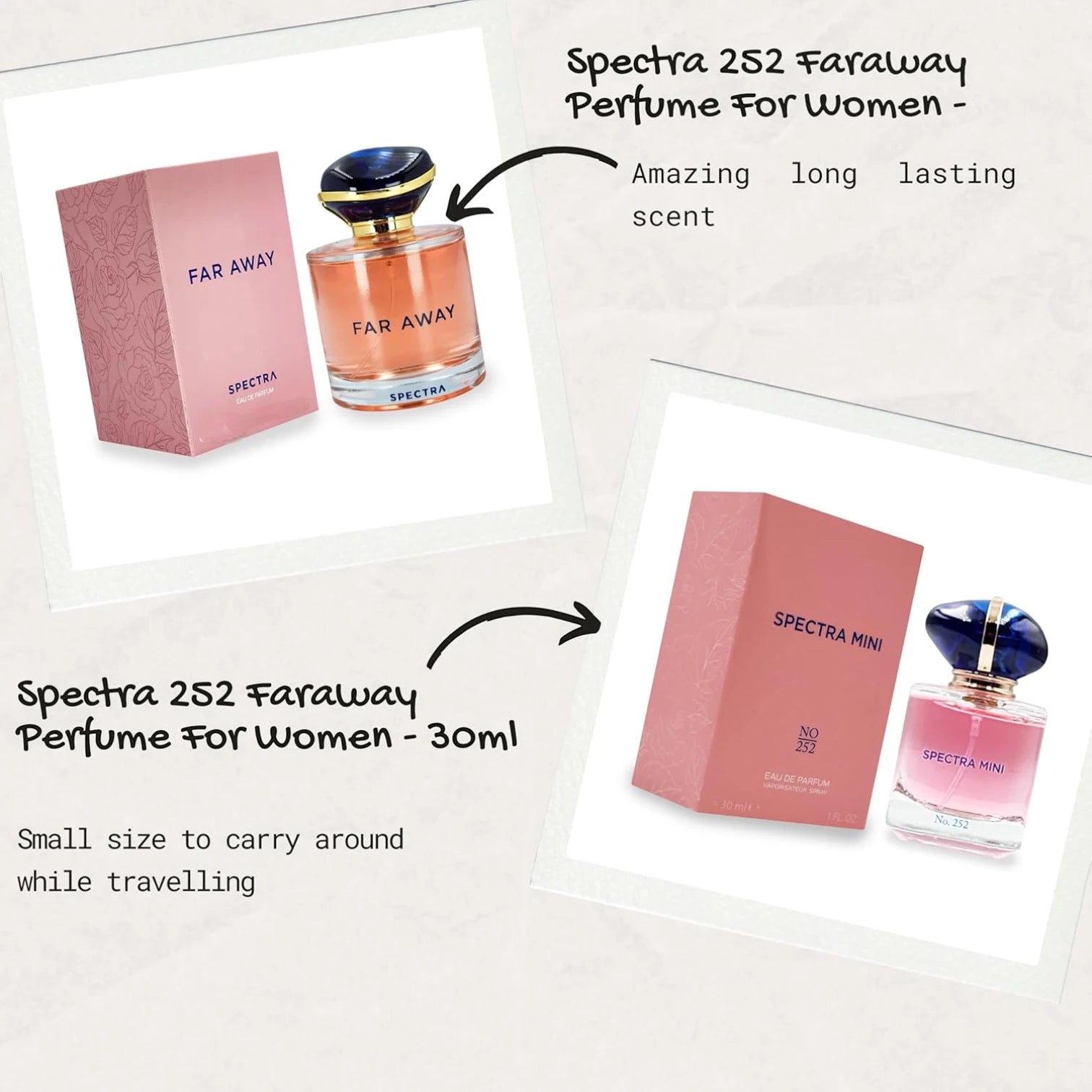 Spectra 252 Far Away Eau De Parfum for Women – 95ml Floral Fragrance with Jasmine, Tuberose & Vanilla, Long-Lasting Elegant Scent - Damoo