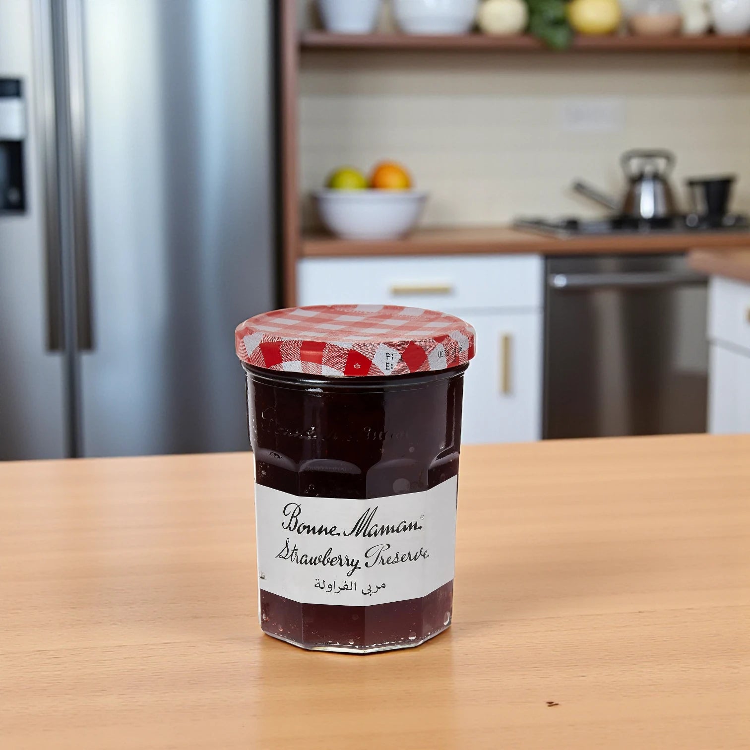 Bonne Maman Strawberry Fruit Preserve – Classic Red Jam with Natural Ingredients, Premium French Spread – 370g Glass Jar - Damoo