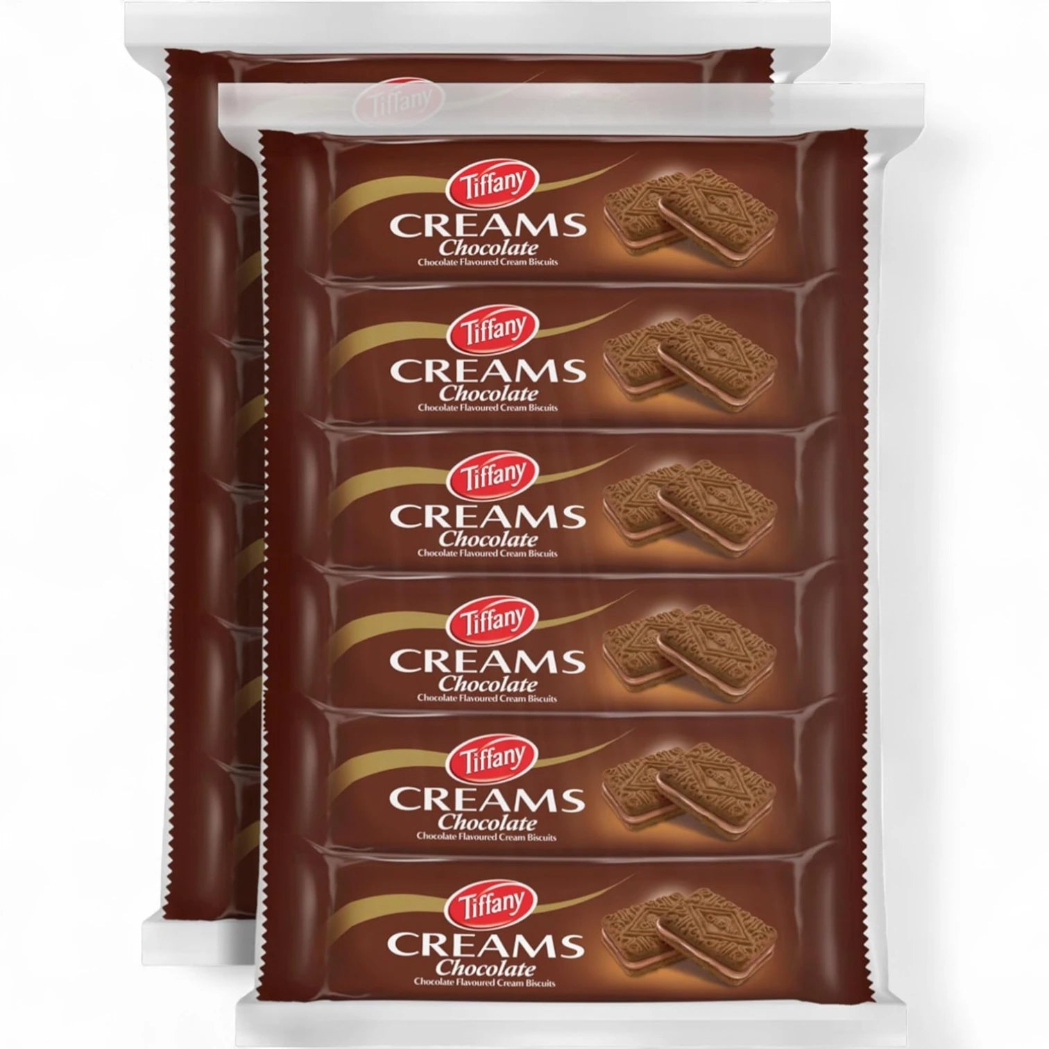 Tiffany Creams Chocolate Sandwich Biscuits – 12 Packs (80g Each) – Crunchy Biscuits with Smooth Chocolate Cream – Family Value Pack – 1.08kg - Damoo