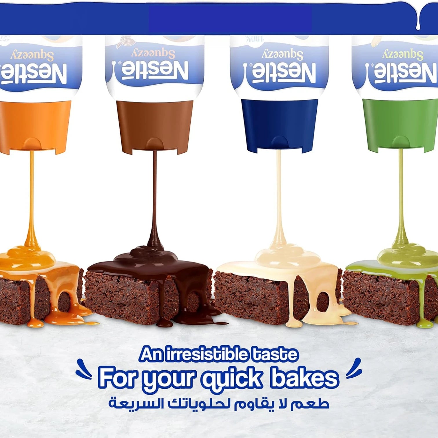 Nestlé Squeezy Pistachio Flavored Sweetened Condensed Milk Topping, 450g – Rich, Creamy & Easy-to-Use Dessert Delight - Damoo