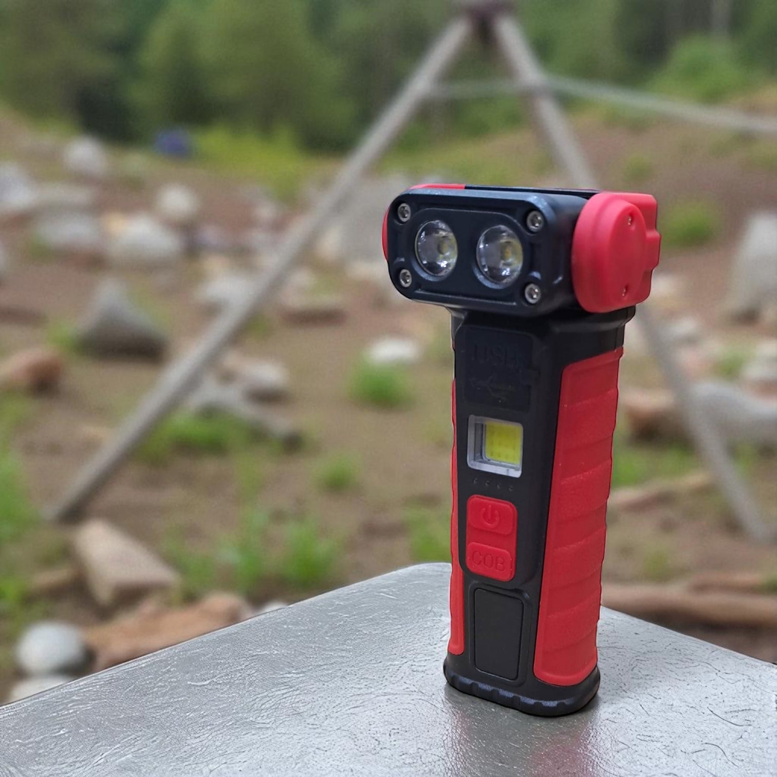 FX-03 Multifunctional Work Light – Rechargeable LED COB Flashlight with Magnetic Base, Adjustable Head & Type-C/USB Charging - Damoo