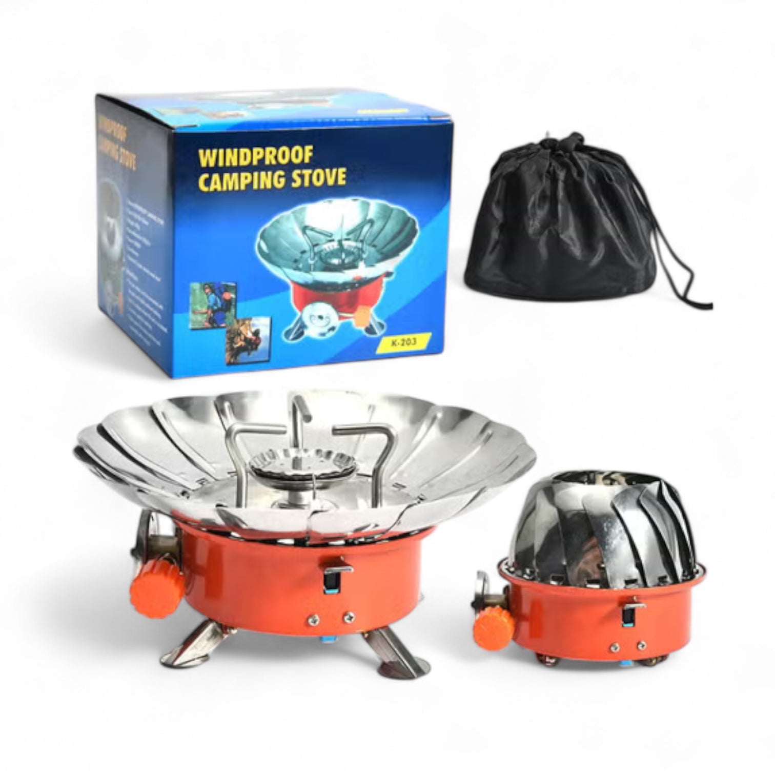 backpackers mini butane stove Mini Camping Stove – Windproof Foldable Portable Gas Burner for Outdoo