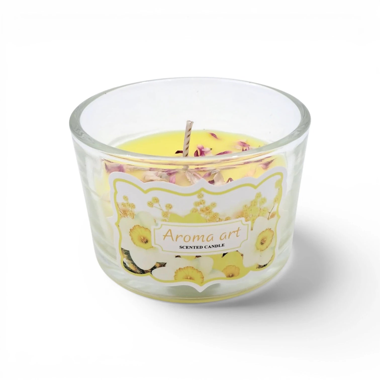 Aroma Art Scented Candle in Glass Jar – Long Lasting Aromatherapy Candle with Multiple Fragrance Options for Home, Bedroom, Spa & Relaxation Décor (5H x 7.5W x 7.5L CM) - Damoo