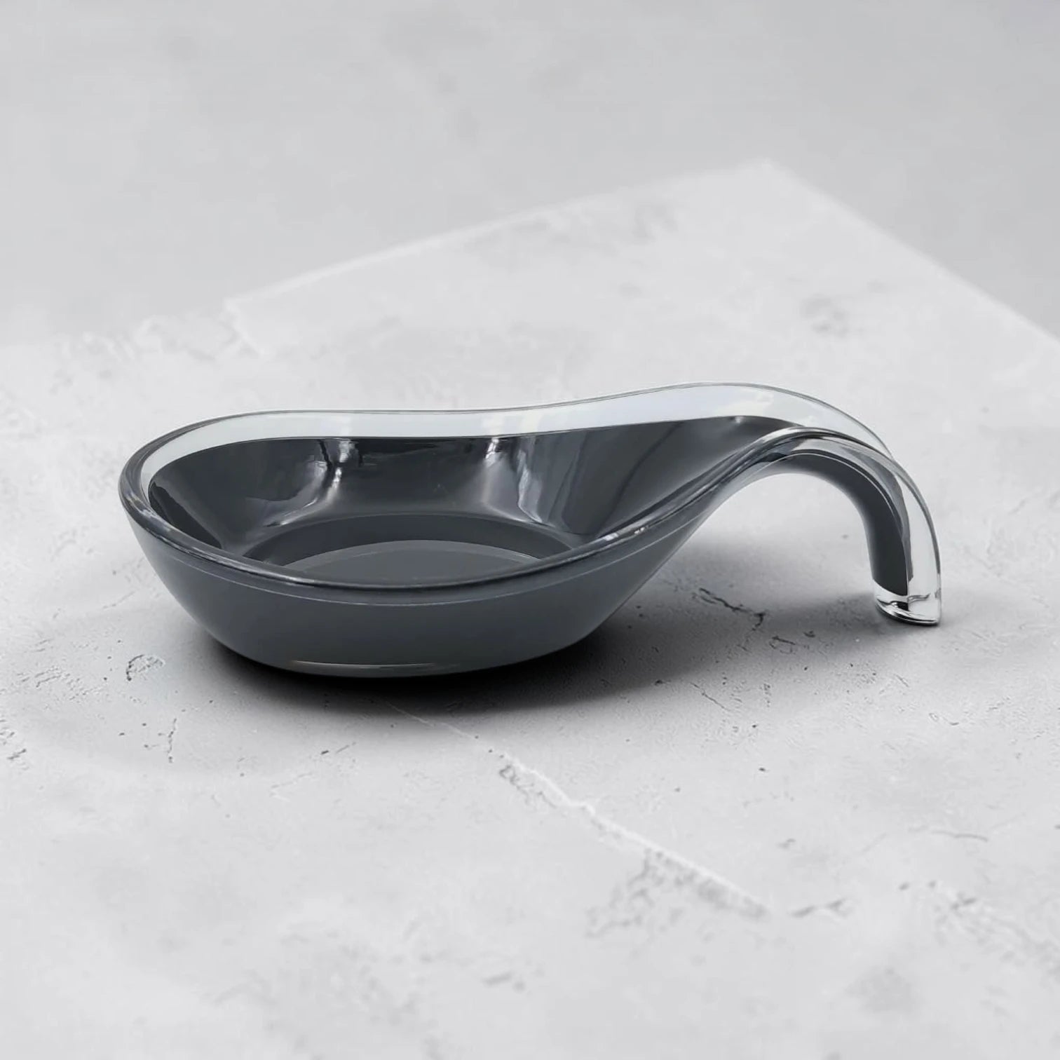 Kitchen Spoon Rest Holder, Heat Resistant Utensil Rest for Cooking Spoons Ladles Spatulas, Countertop Drip Tray, Available in Black and White - Damoo