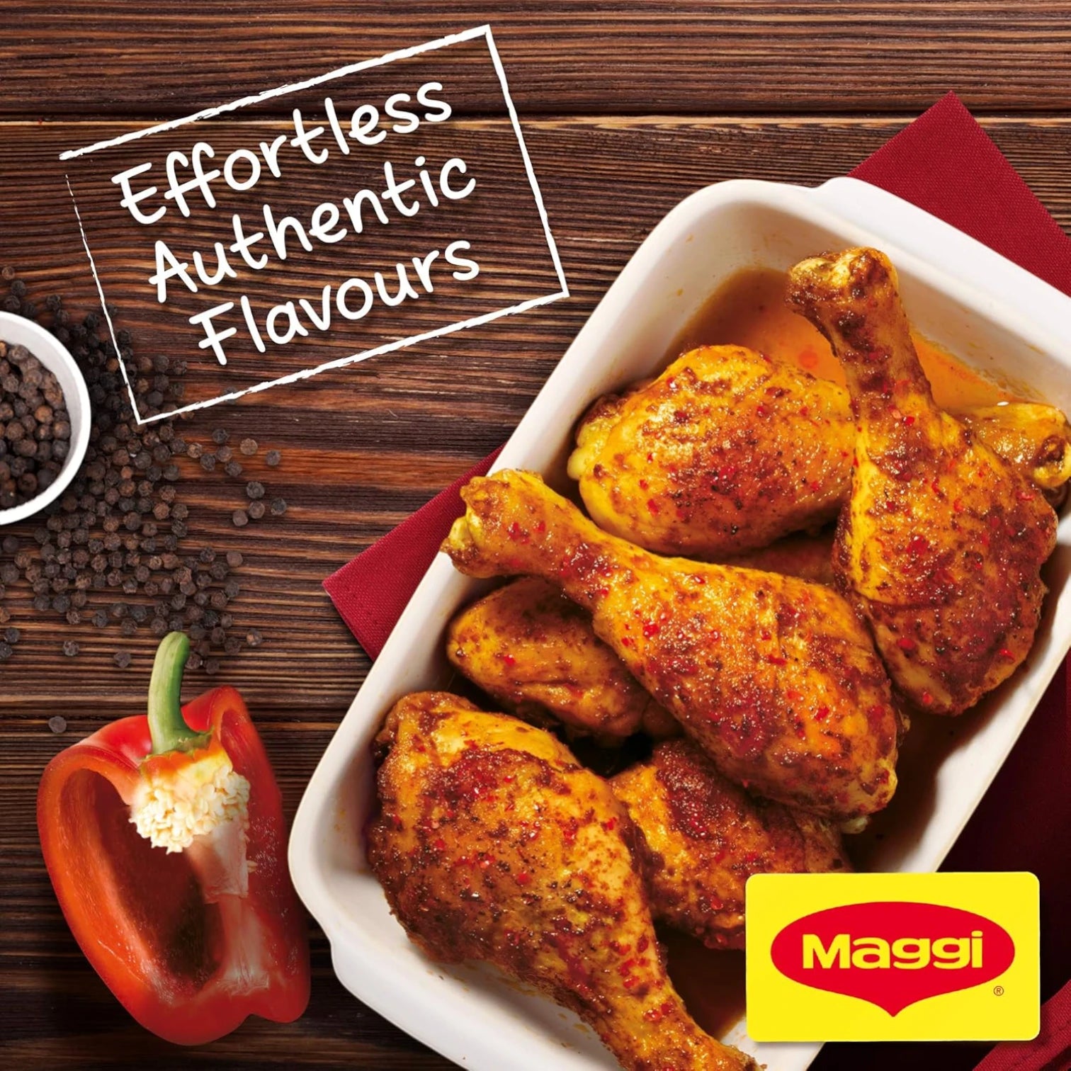 Maggi Hot and Spicy Mix β 100% Natural Tangy Herb & Spice Blend for Chicken, Meat, Fish & Veggies | No Preservatives, No Artificial Flavors - Damoo