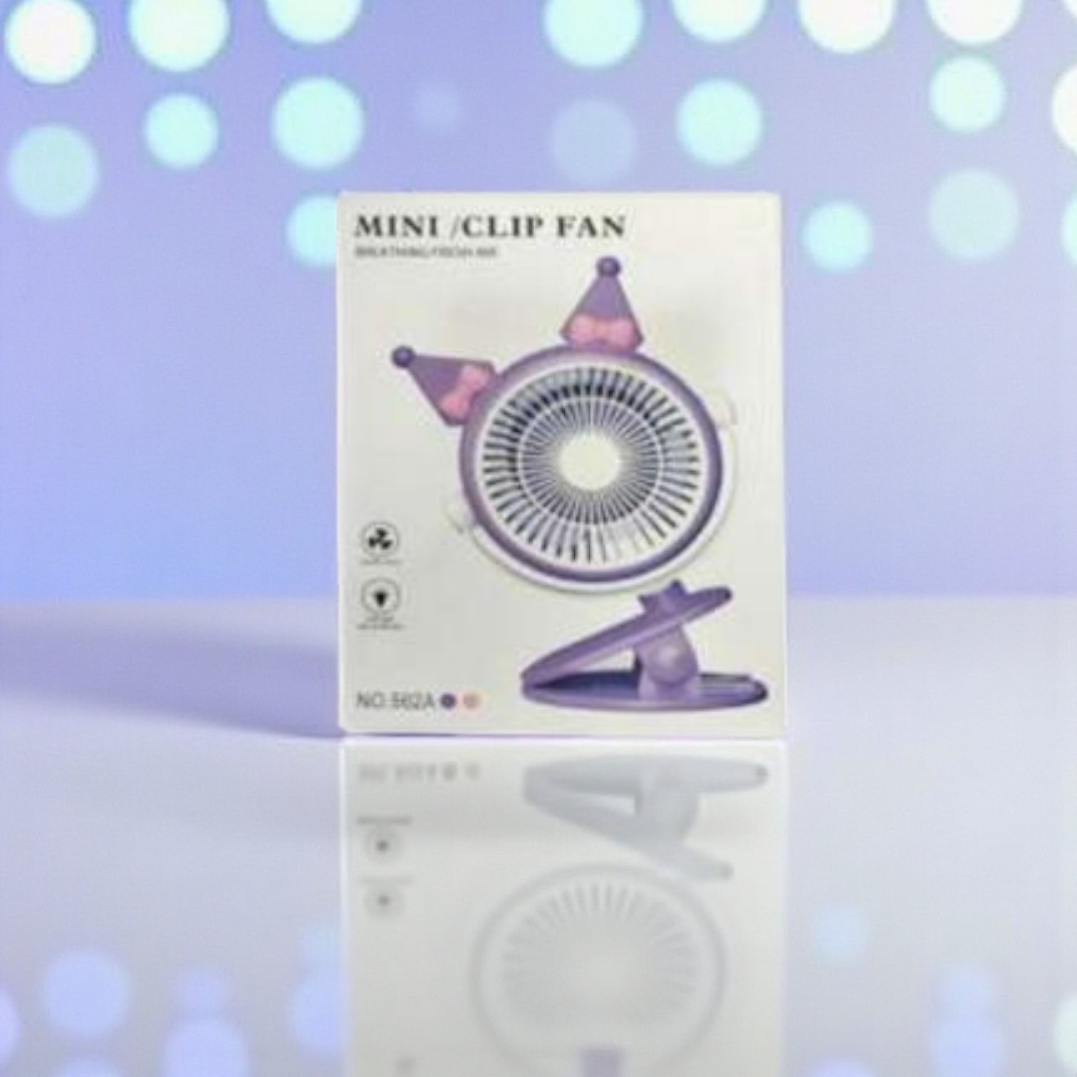 Rechargeable Mini Clip Fan with LED Light – 3 Speed Portable Table Fan | Quiet, Flexible Neck, USB Charging, 500mAh Battery for Home, Office & Travel (Model 563A) - Damoo