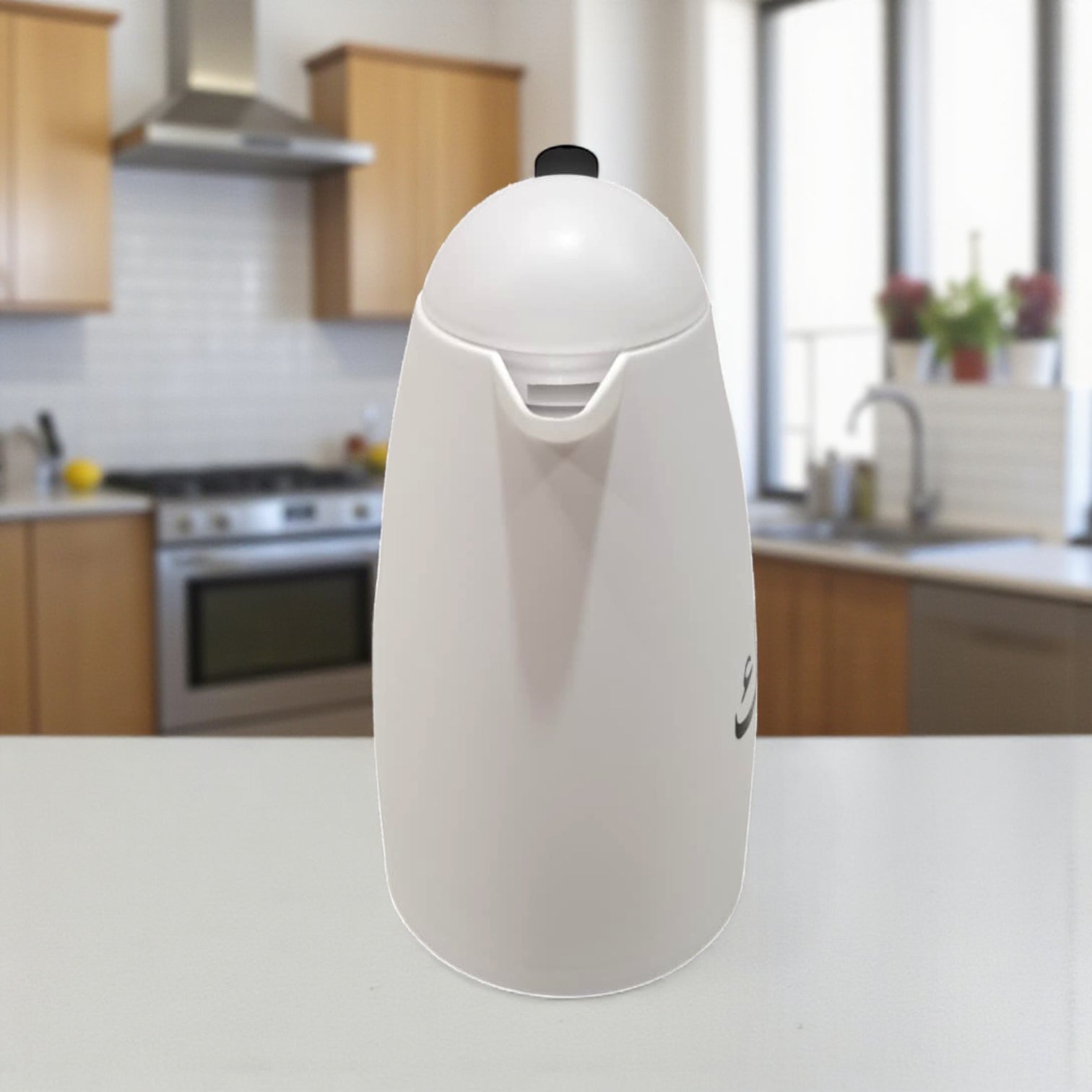 Crystal House Arabic Thermos Flask – Modern Brown & White Collection | Double-Wall Insulated Flask for Hot Drinks - Damoo