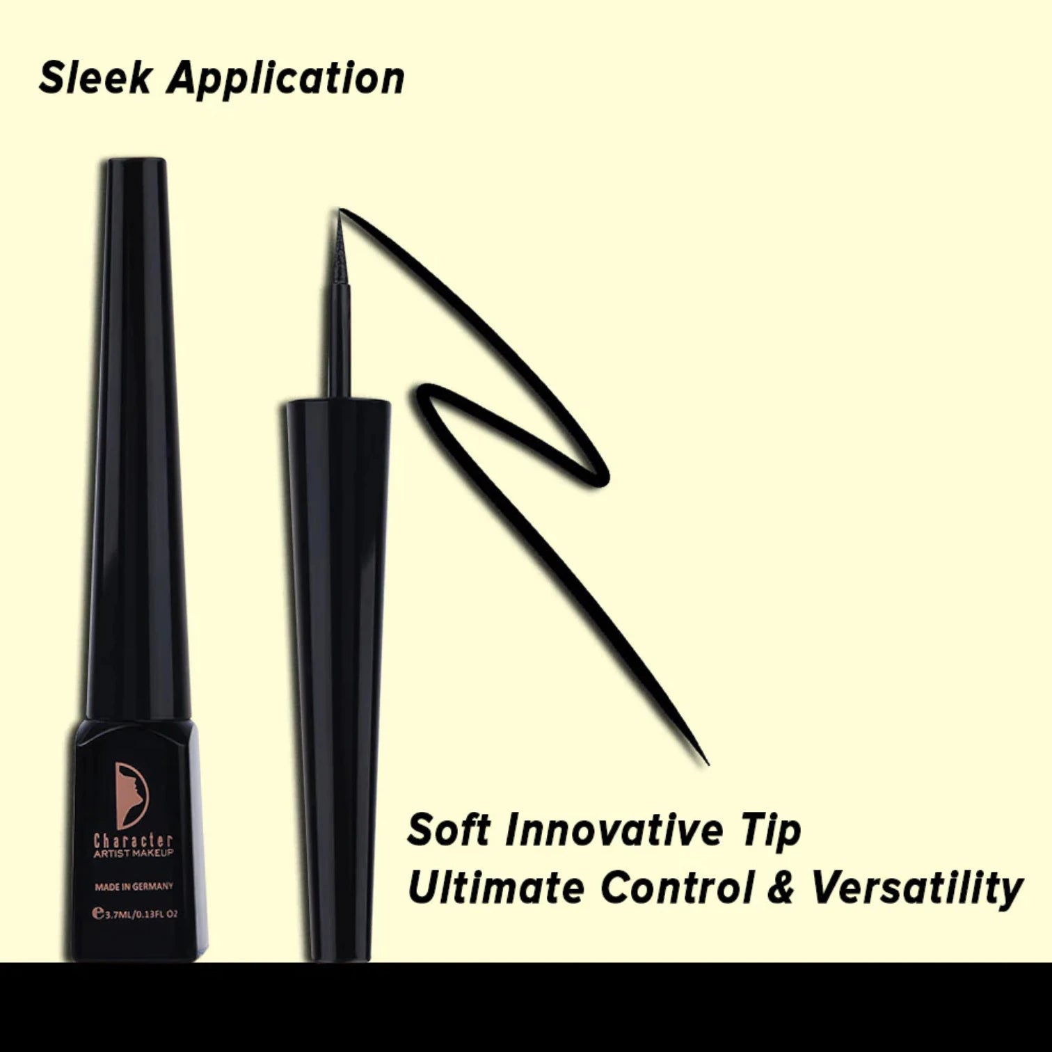 Character Fabulous Liquid Eyeliner C601 | Smudge-Proof, Waterproof & Long-Lasting Jet Black Eyeliner | Ultra-Precision Brush for Bold, Defined & Dramatic Eye Makeup - Damoo