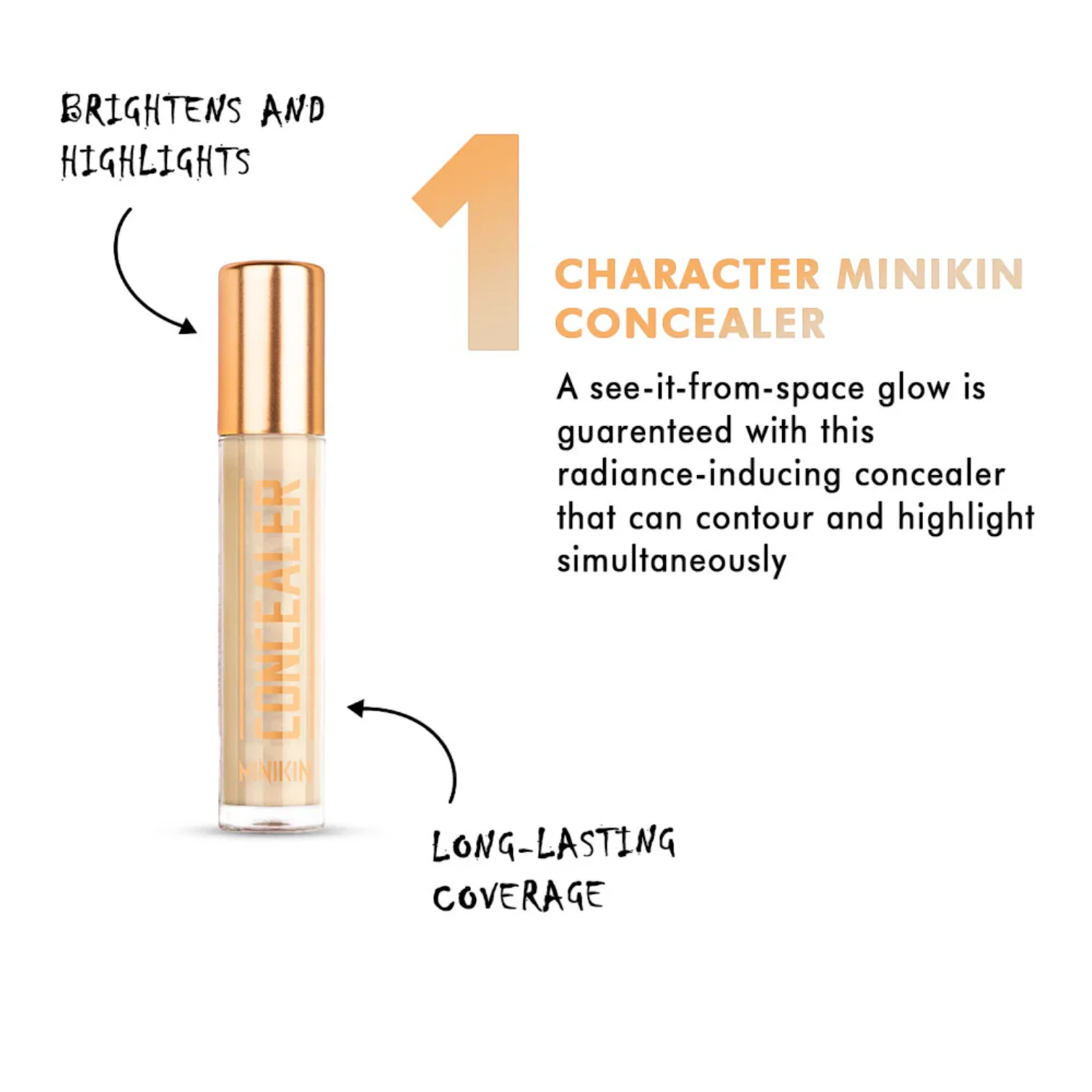 Character Minikin Concealer – Maple CMK406 | Full Coverage, Lightweight, Long-Lasting, Natural Finish - Damoo