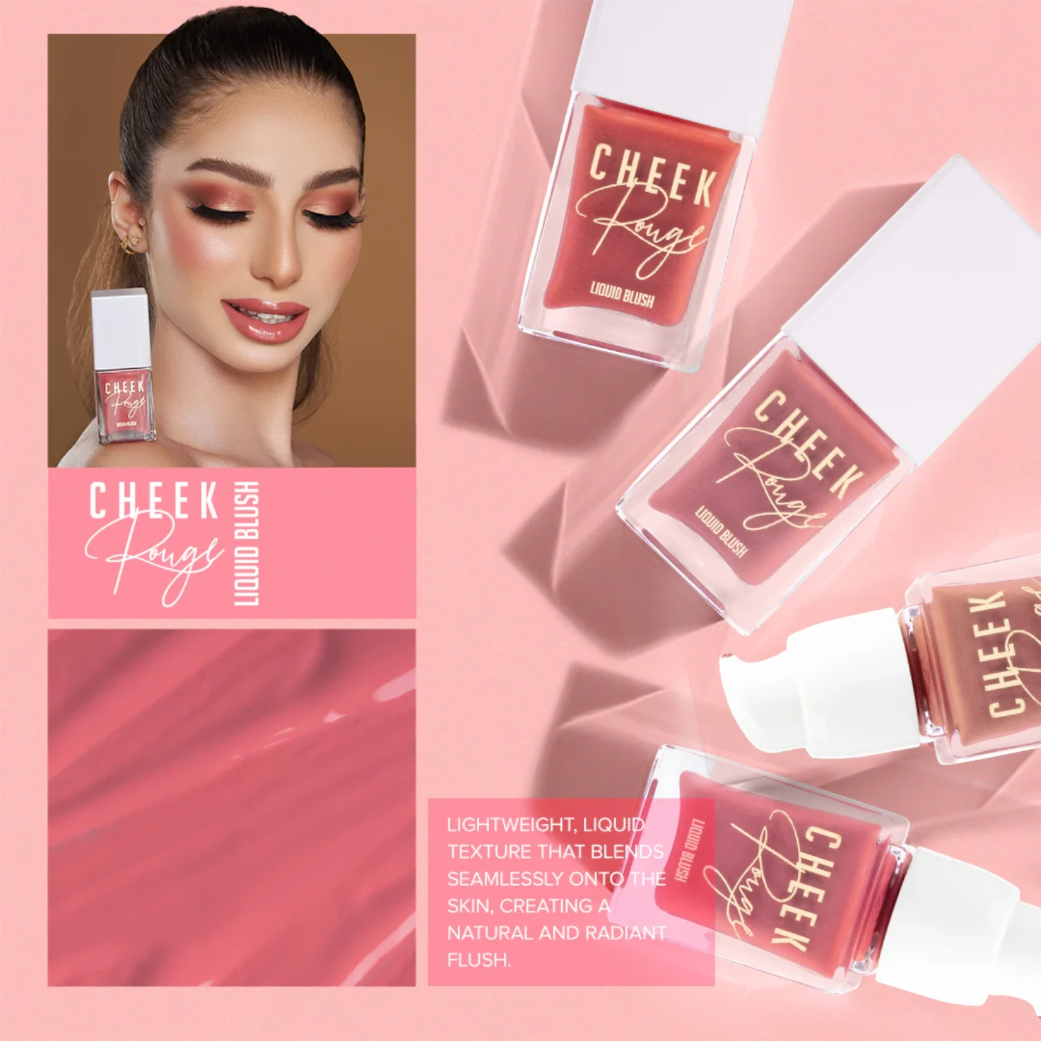 Character Cheek Rouge Liquid Blush – Deep Caramel CRB004 | Natural Glow, Lightweight & Long-Lasting Liquid Blusher - Damoo