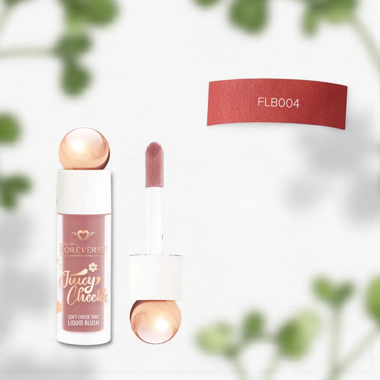 Forever52 Juicy Cheeks Soft Cheek Liquid Blush FLB004 GRATEFUL – Lightweight, Long-Lasting, Buildable Rosy Tint | Nourishing & Easy to Blend Formula - Damoo