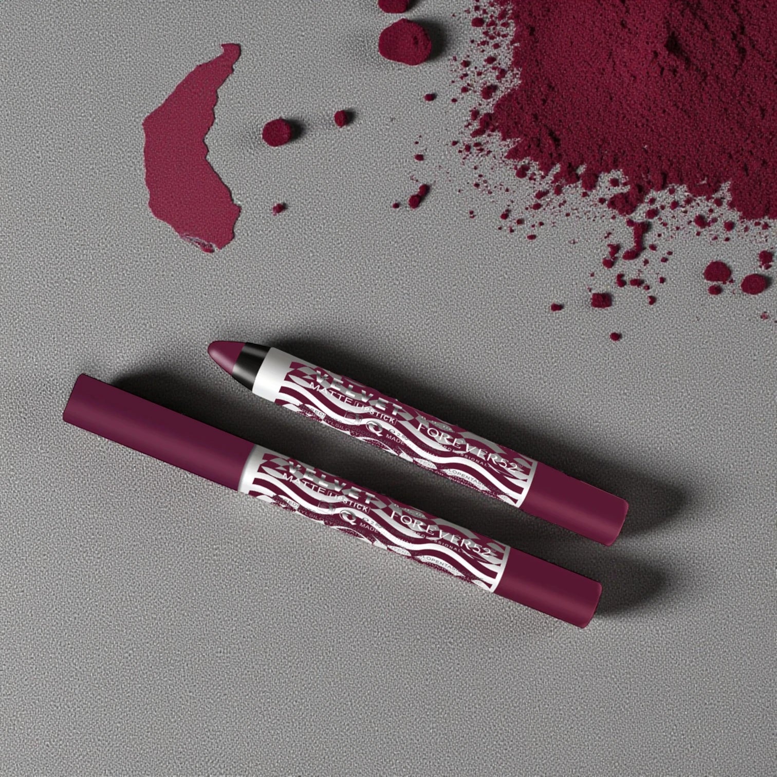 Forever52 Velvet Matte Lipstick Butterfly Blush FT003 | Bold Plum Shade, High-Pigment, Long-Lasting & Comfortable Matte Finish - Damoo