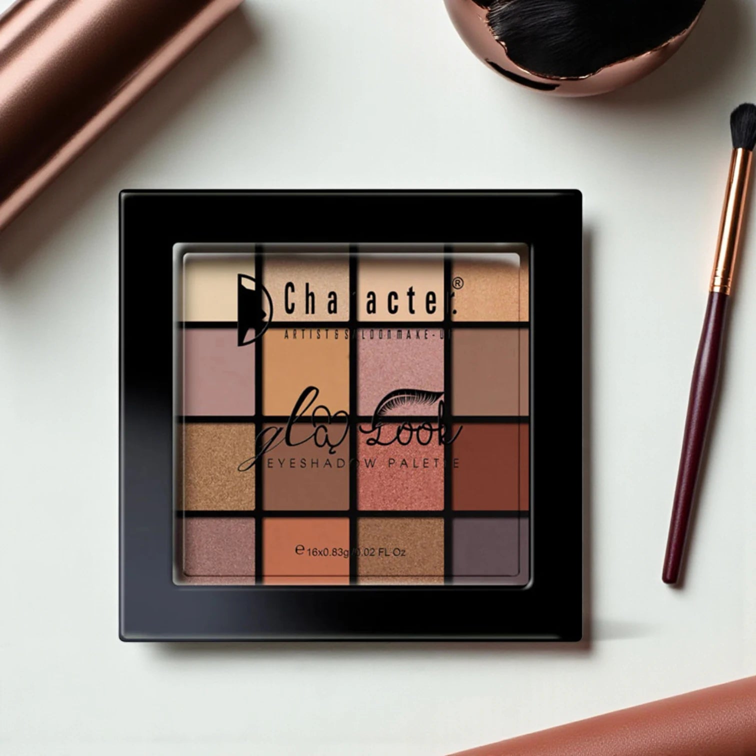 Character Glam Look Eyeshadow Palette GME001 | Richly Pigmented Matte & Shimmer Shades | Blendable, Long-Lasting Professional Eye Makeup - Damoo