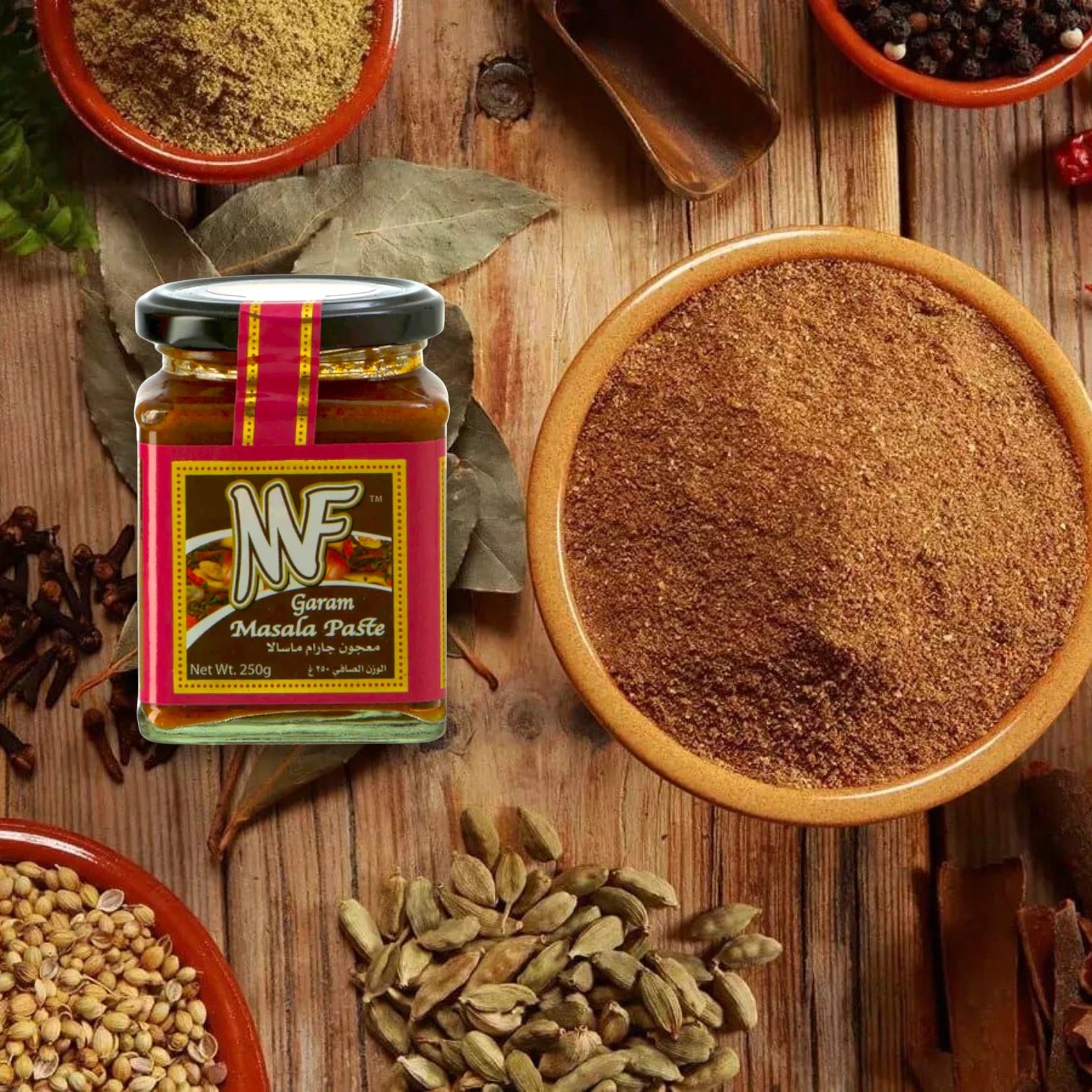 MF Garam Masala Paste β 250g | Traditional Indian Spice Blend for Rich, Aromatic Cooking | Halal, Vegetarian, No Preservatives - Damoo