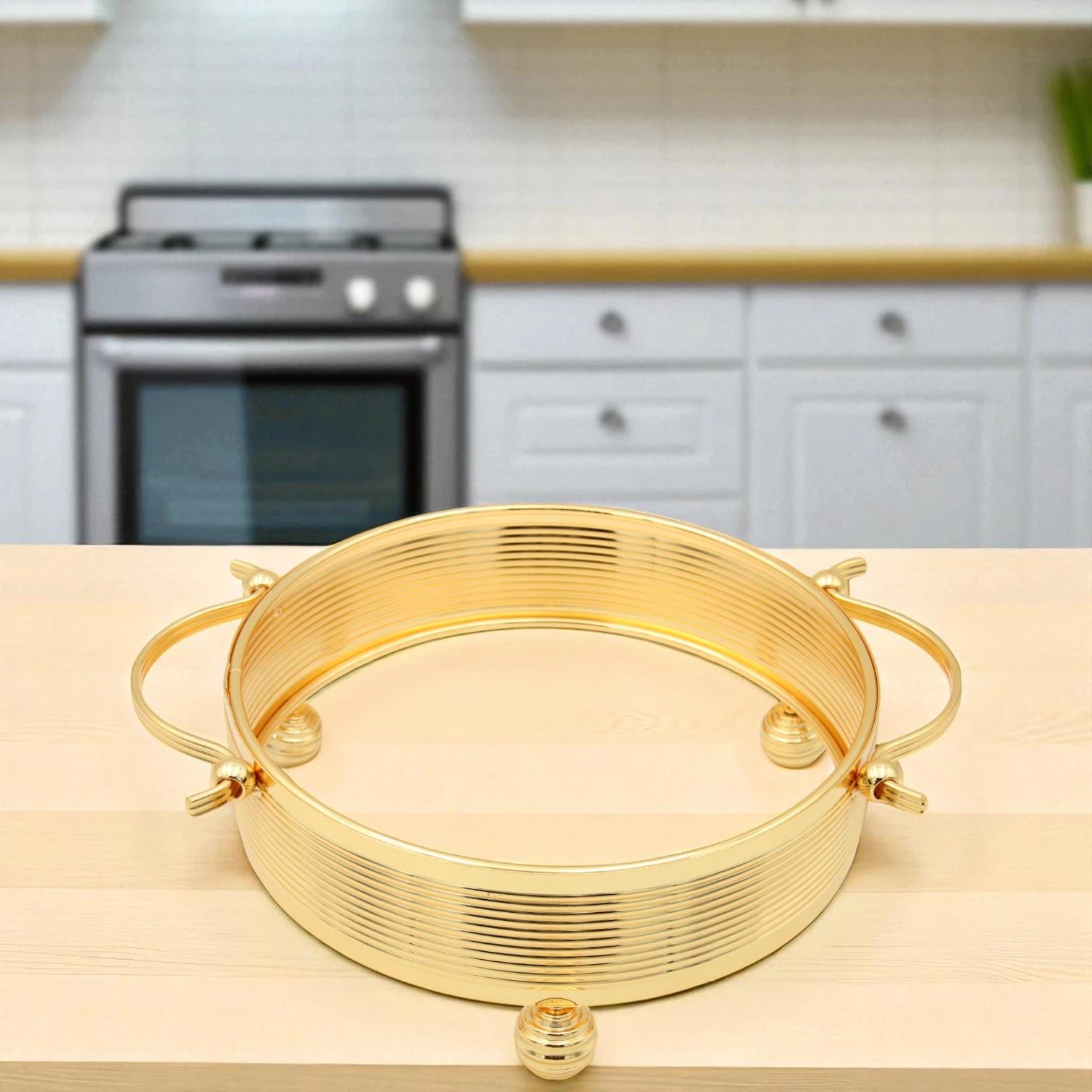 Damoo Premium Gold Ceramic Chafing Dish with Glass Lid – Elegant Buffet Server for Hot Meals, Rice, & Side Dishes – Heat-Resistant White Insert & Luxury Golden Frame – Ideal for Entertaining, Ramadan, and Special Occasions - Damoo