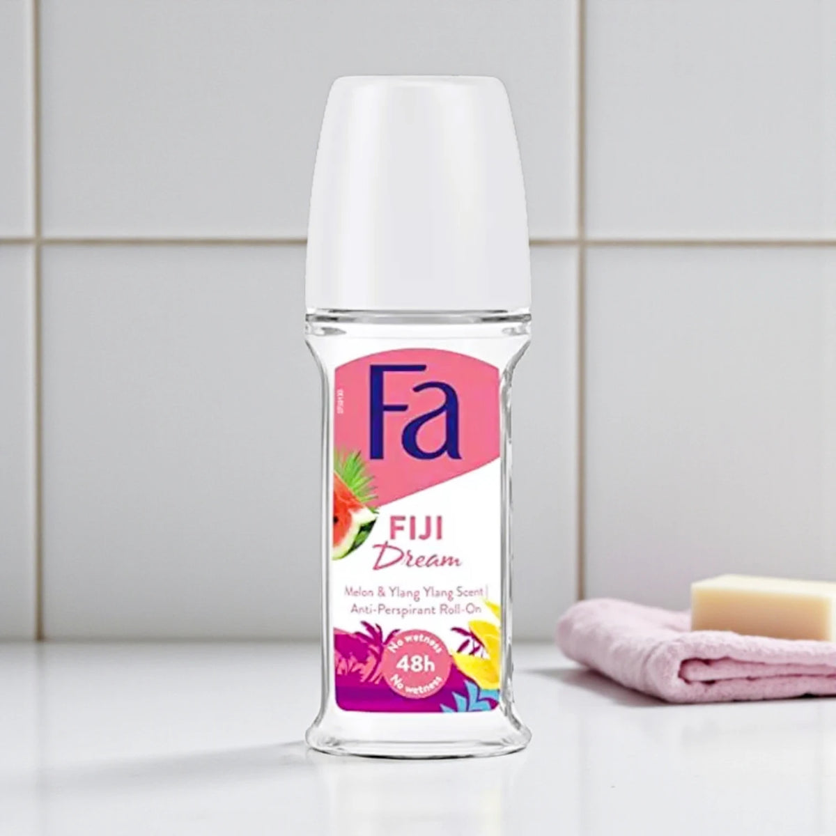 Fa Fiji Dream Roll-On Deodorant – Melon & Ylang Ylang Scent, 48H Anti-Perspirant Protection, Refreshing Women’s Roll-On, 50ml - Damoo