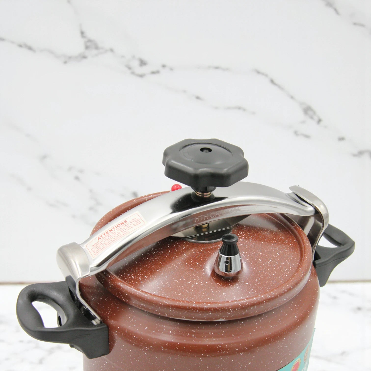 HTH 7L Granite Premium Non-Stick Arabic Pressure Cooker – Large Capacity Commercial Pressure Pot with Safety Lock, Induction Compatible, Fast Cooking, Dishwasher Safe - Damoo