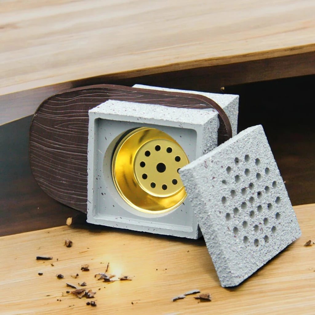 Cherry Luxury Censers - Elegant Oud & Bakhoor Incense Burners - Sophisticated Home Fragrance Accessory - White & Brown - Damoo