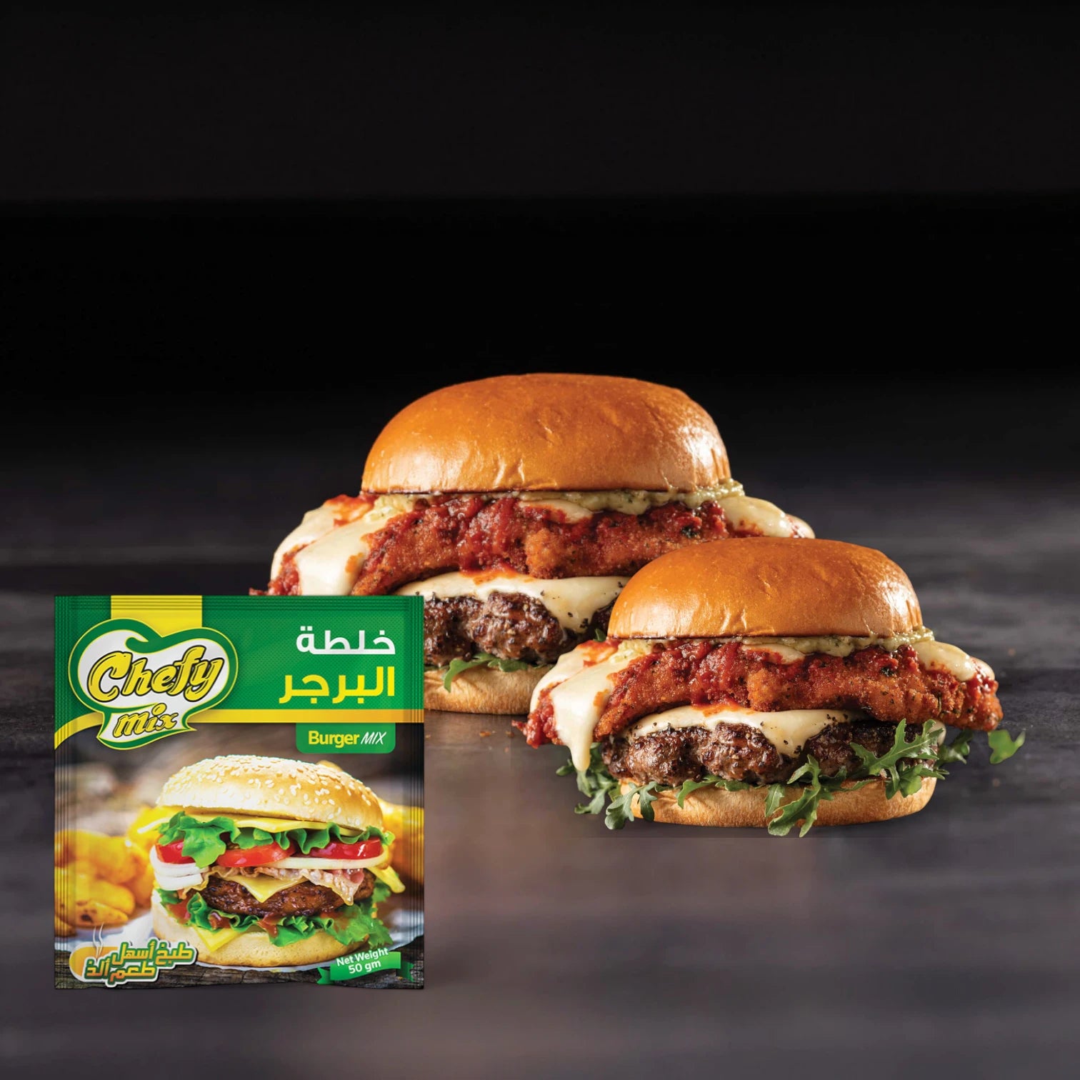 Chefy Mix Burger Mix 50g β Flavorful Spice & Herb Blend for Authentic Burger Taste | Easy to Use, Compact Pack - Damoo
