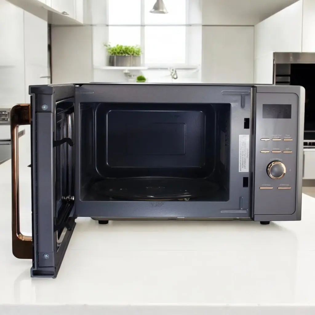 Sonashi 25L Digital Microwave Oven with Touch Control – SMO-925DG | 1000W Power, Grill Function, Child Safety Lock, Fast Heating & Defrost, 5 Power Levels, Pull Handle Door – Ideal for Home & Office Use (Black/White) - Damoo