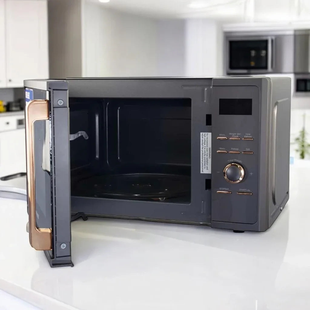 Sonashi 25L Digital Microwave Oven with Touch Control – SMO-925DG | 1000W Power, Grill Function, Child Safety Lock, Fast Heating & Defrost, 5 Power Levels, Pull Handle Door – Ideal for Home & Office Use (Black/White) - Damoo